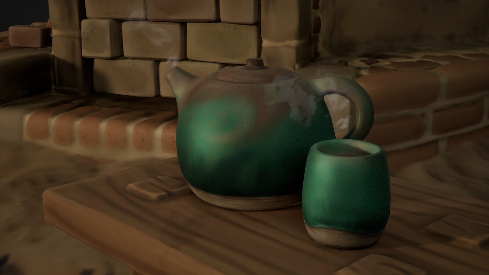 My favourite part of the project so far - sculpted and hand painted in Zbrush. I'm trying to push for a soft-realism-stylised look but I did get a bit obsessed with the detail in a few places!