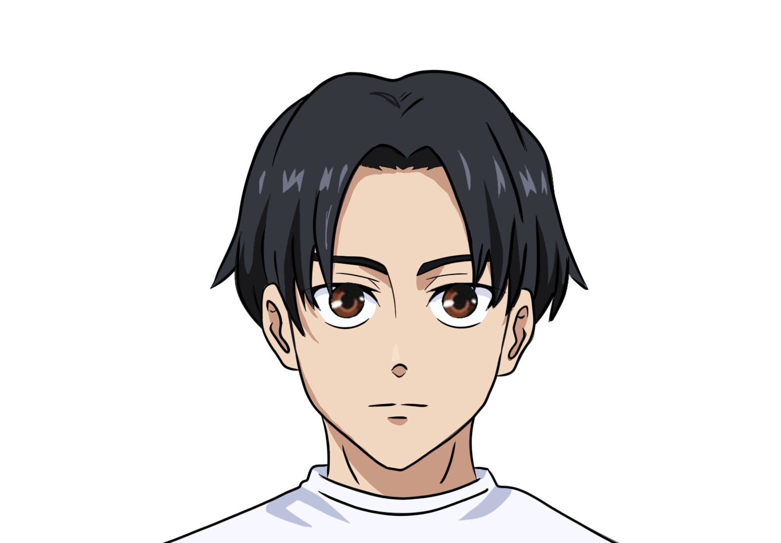this is the face of the character sheet that I did for the anime character