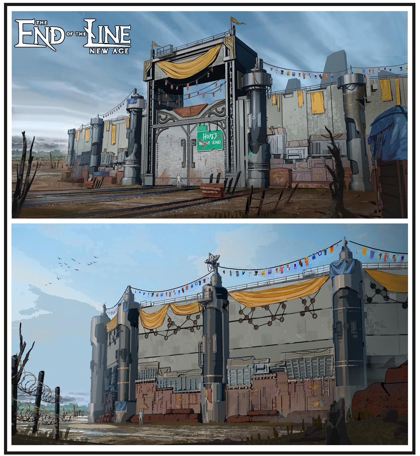 The Hope's End front gate and exterior walls (detail).