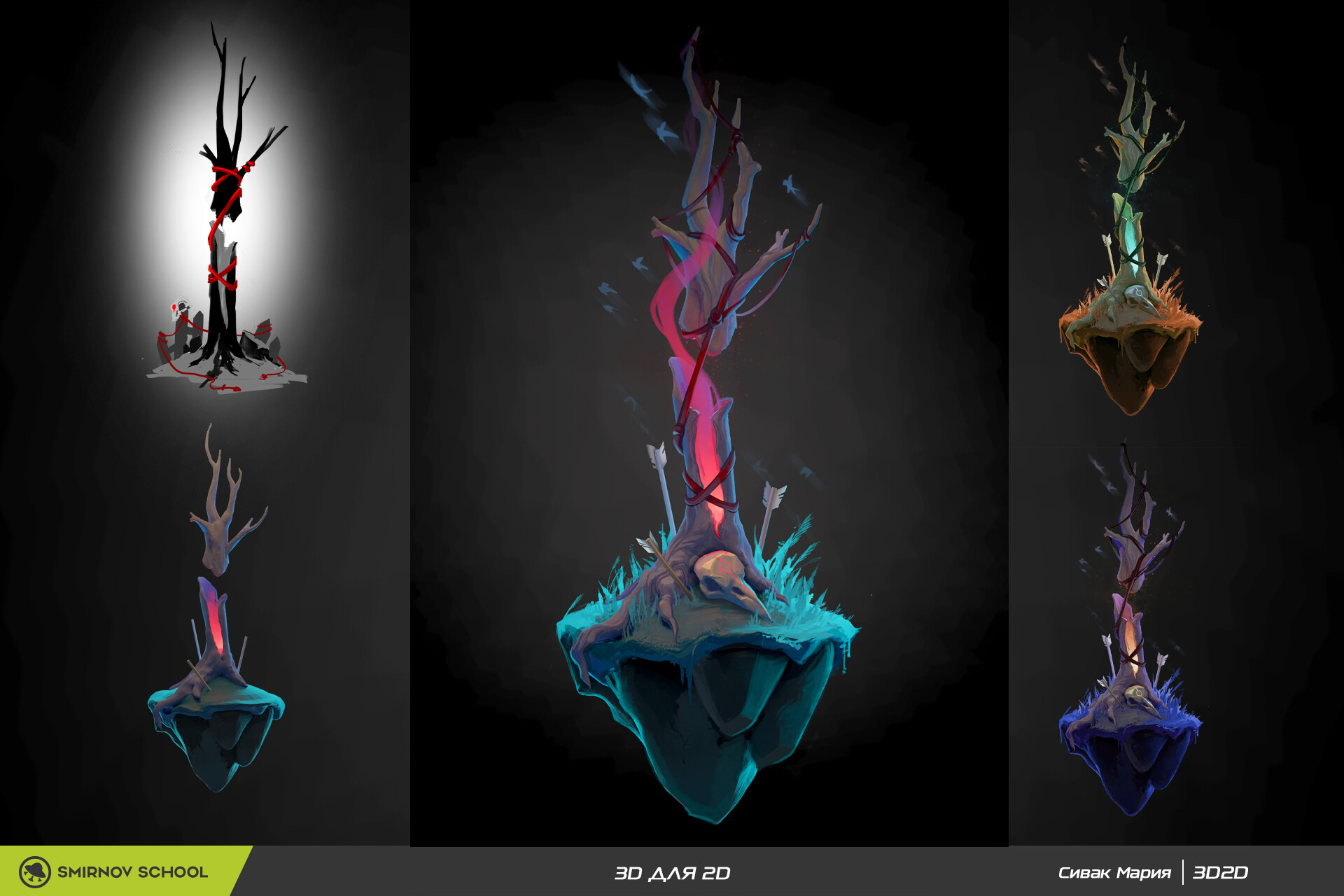 ArtStation - Dark fantasy trees