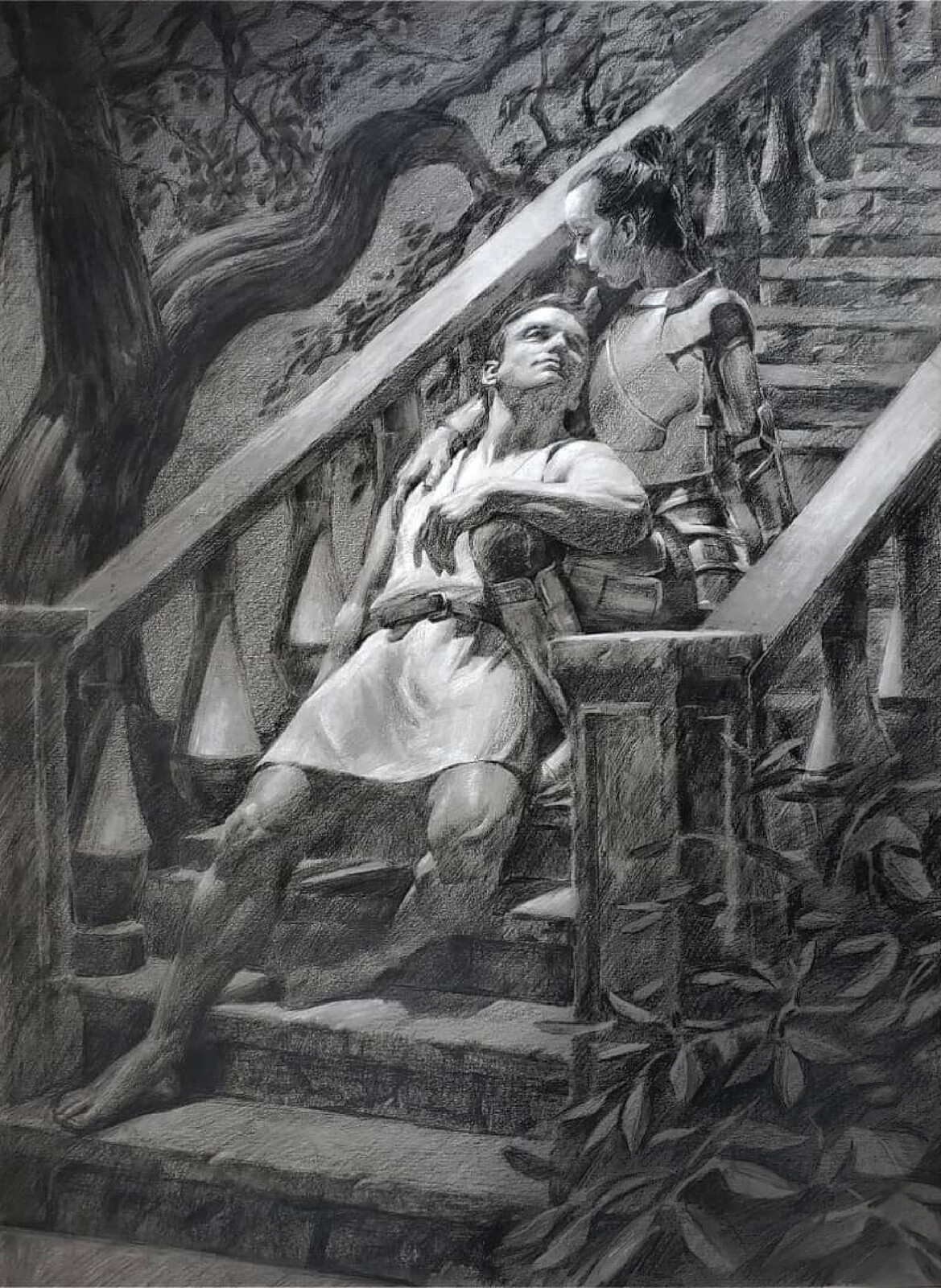 Charcoal on paper