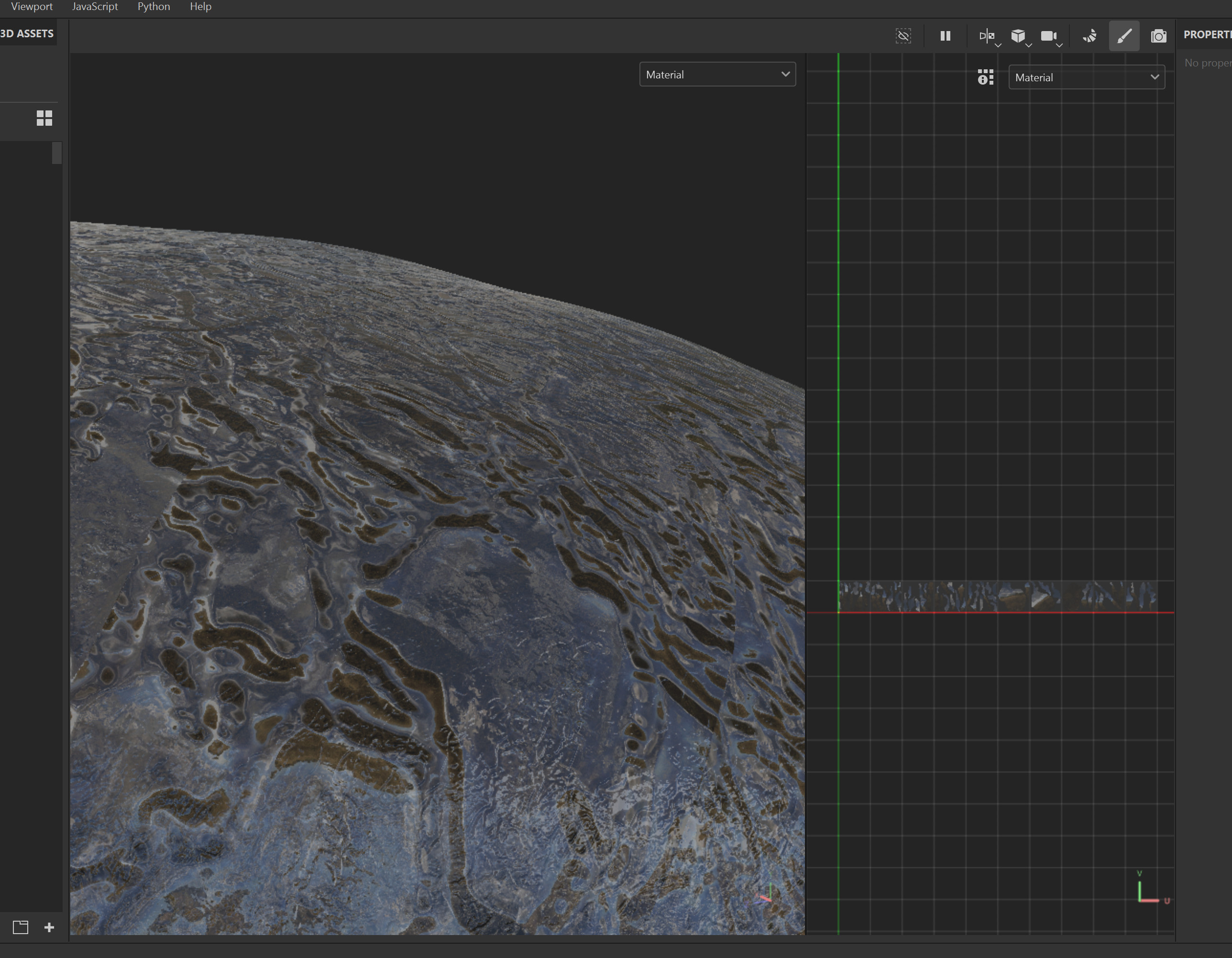 Details of force fields of shpaceship in Adobe Substance 3d Painer