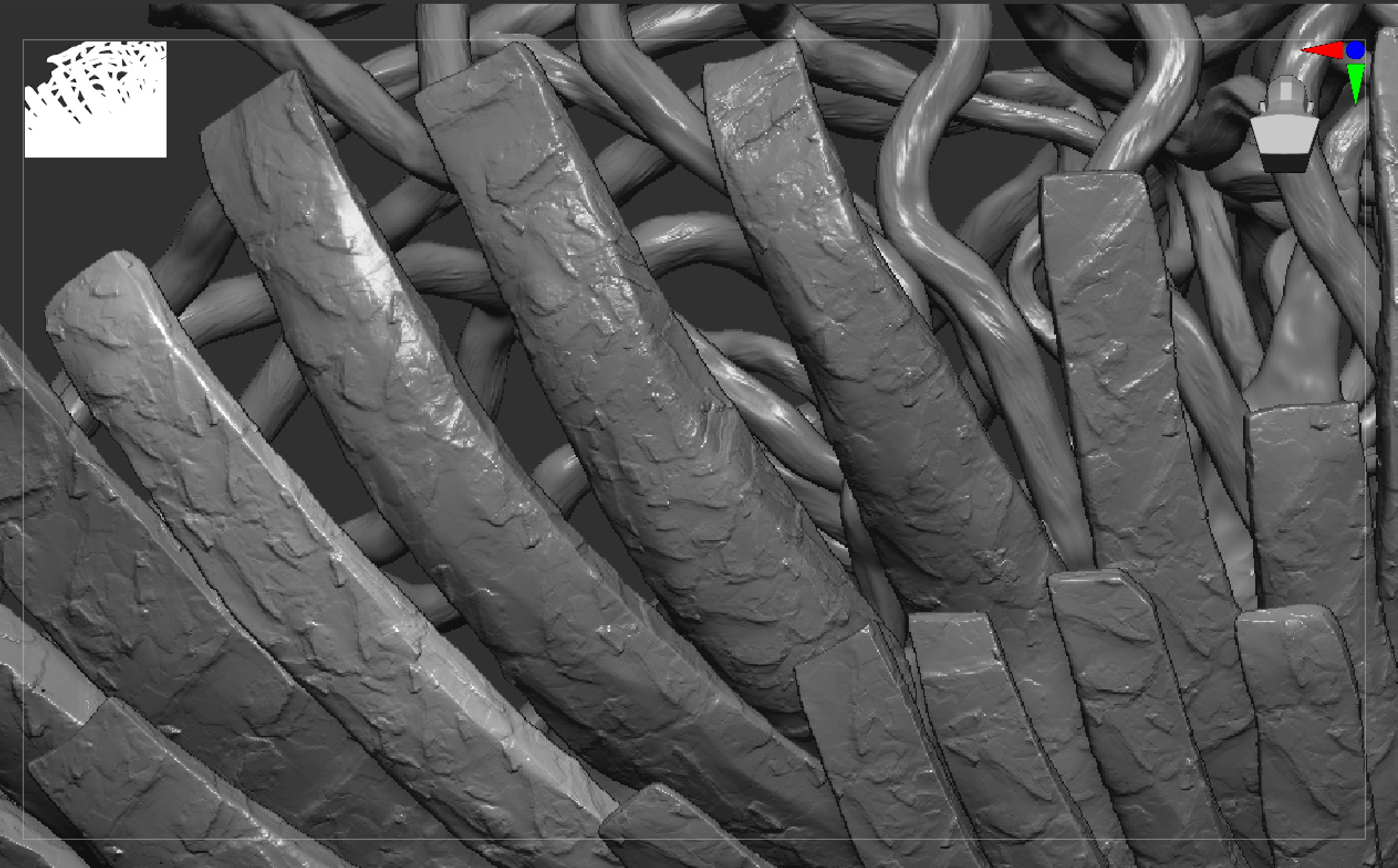 Stones details in Zbrush