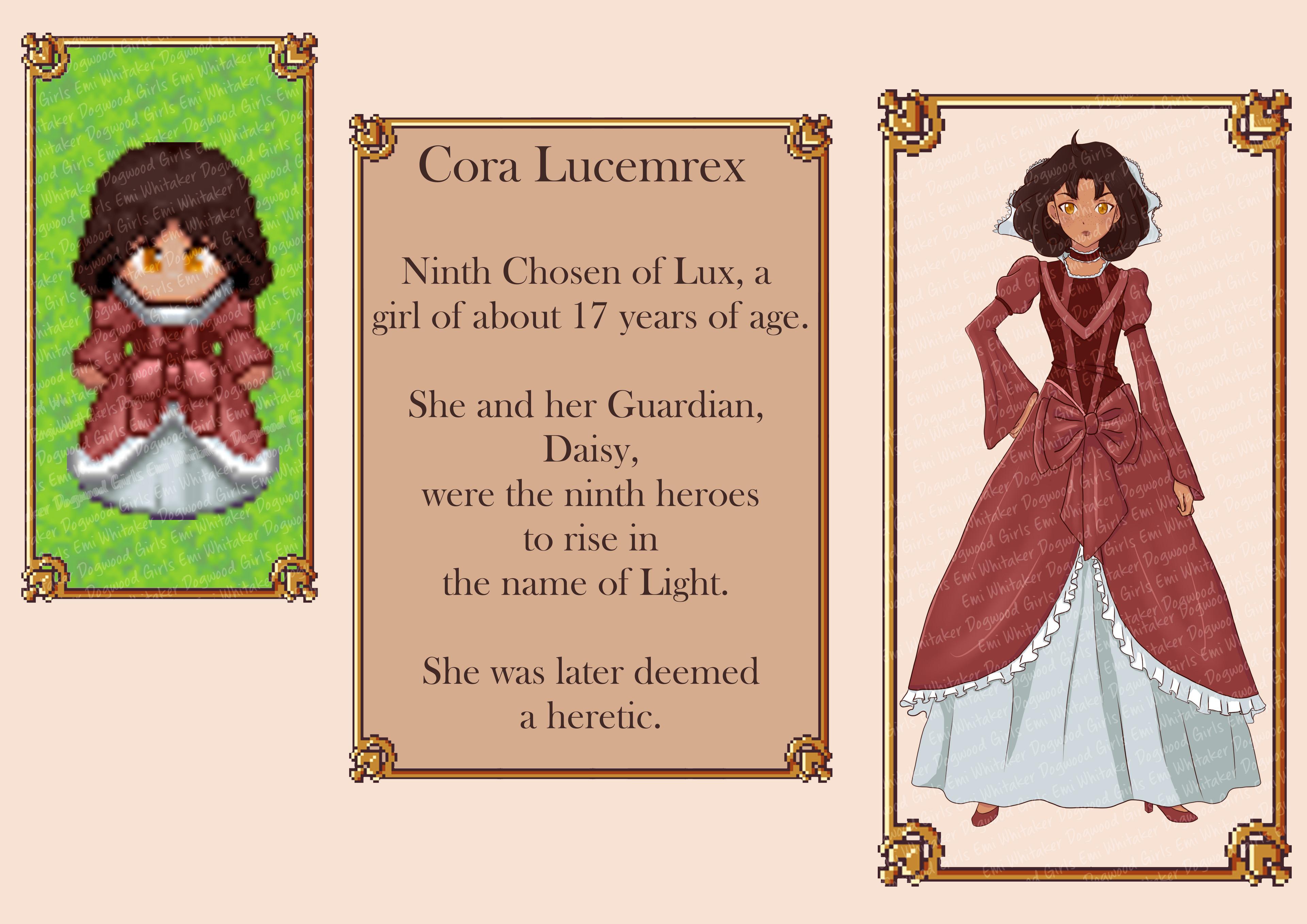 Information card for Lady Cora Lucemrex.