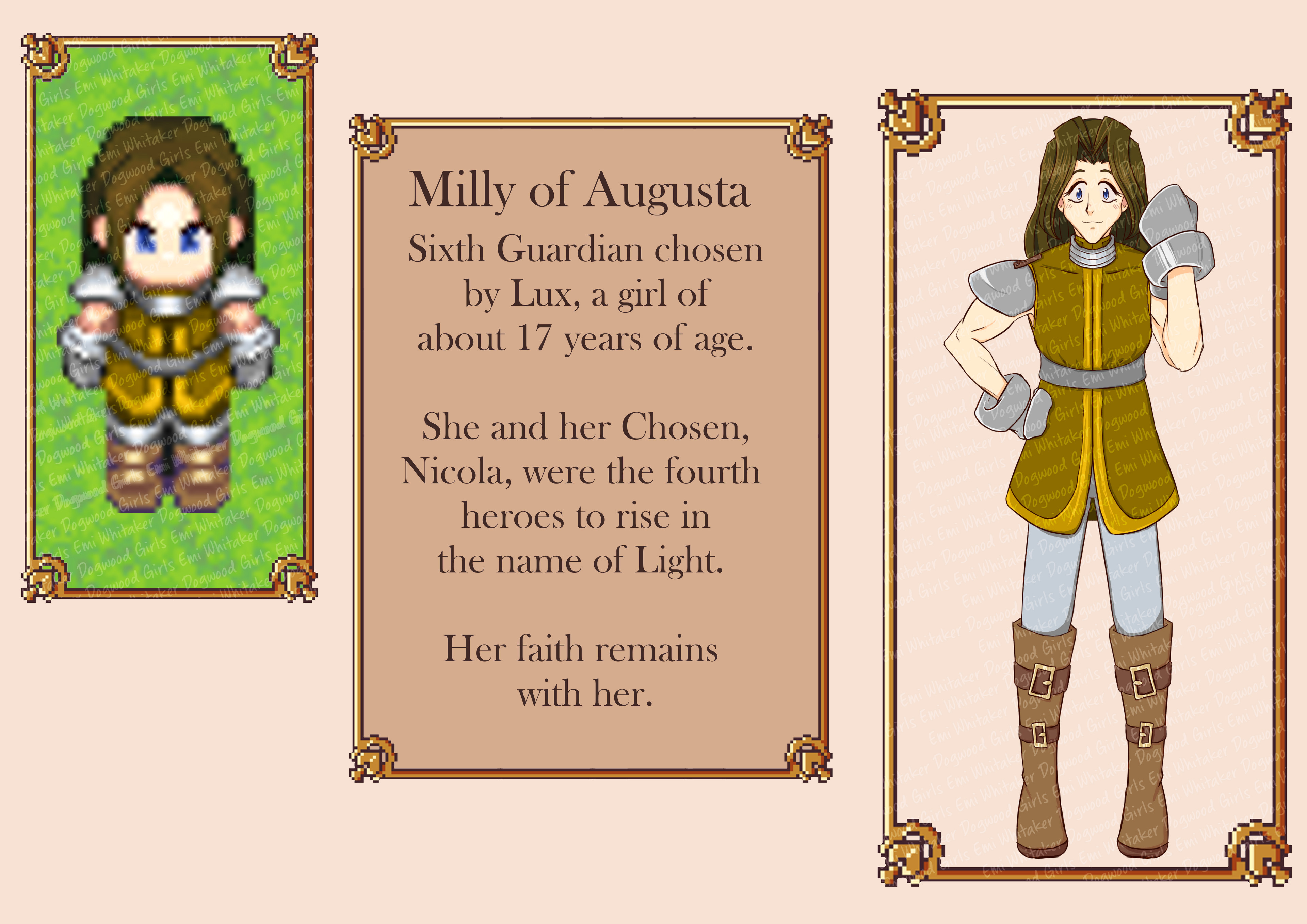 Information card for Milly of Augusta.