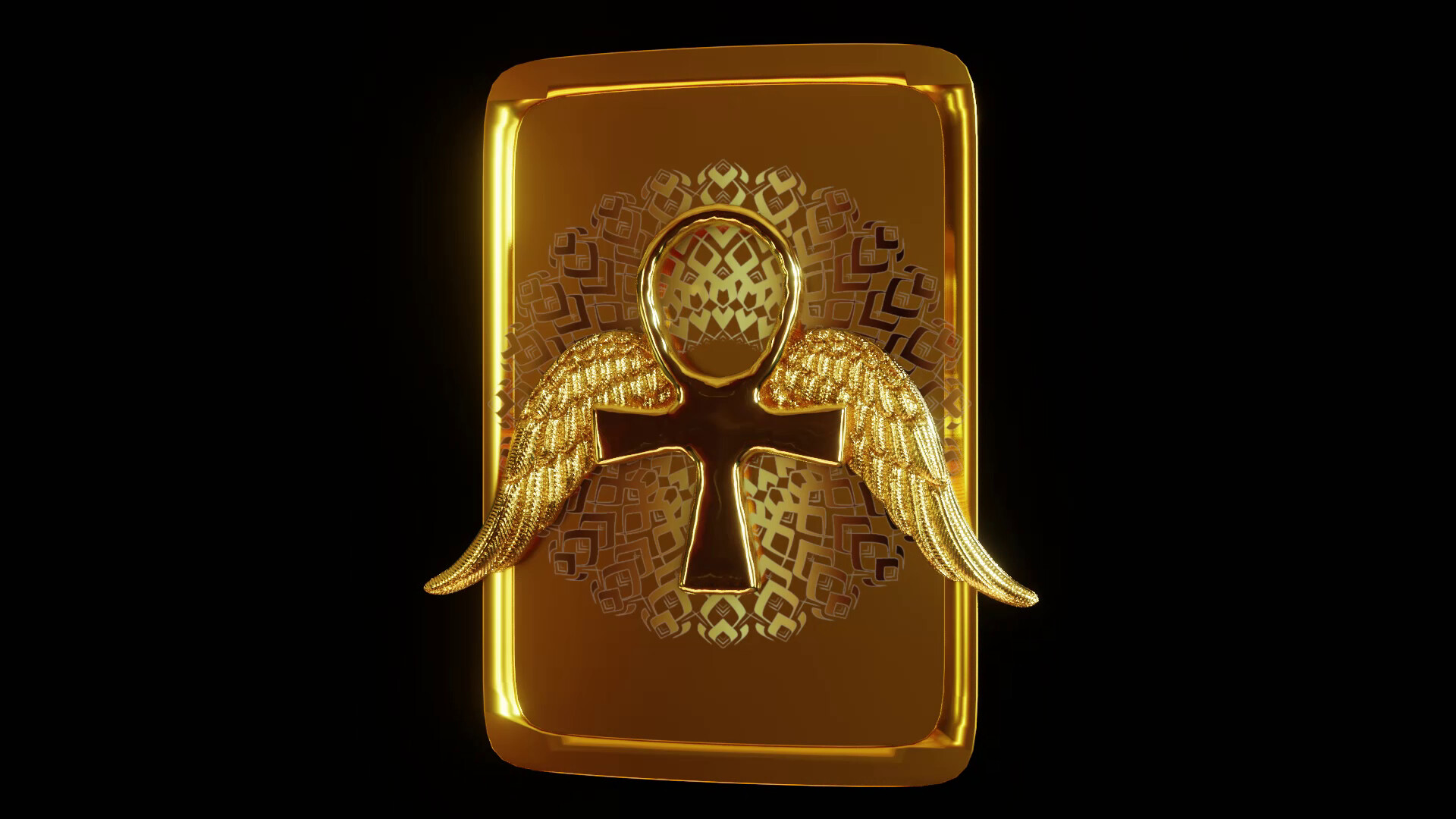 ArtStation - 3d custom Egyptian gold card commission