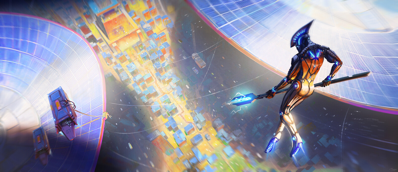 Old artwork for Atomhawk Solarpunk Art Contest