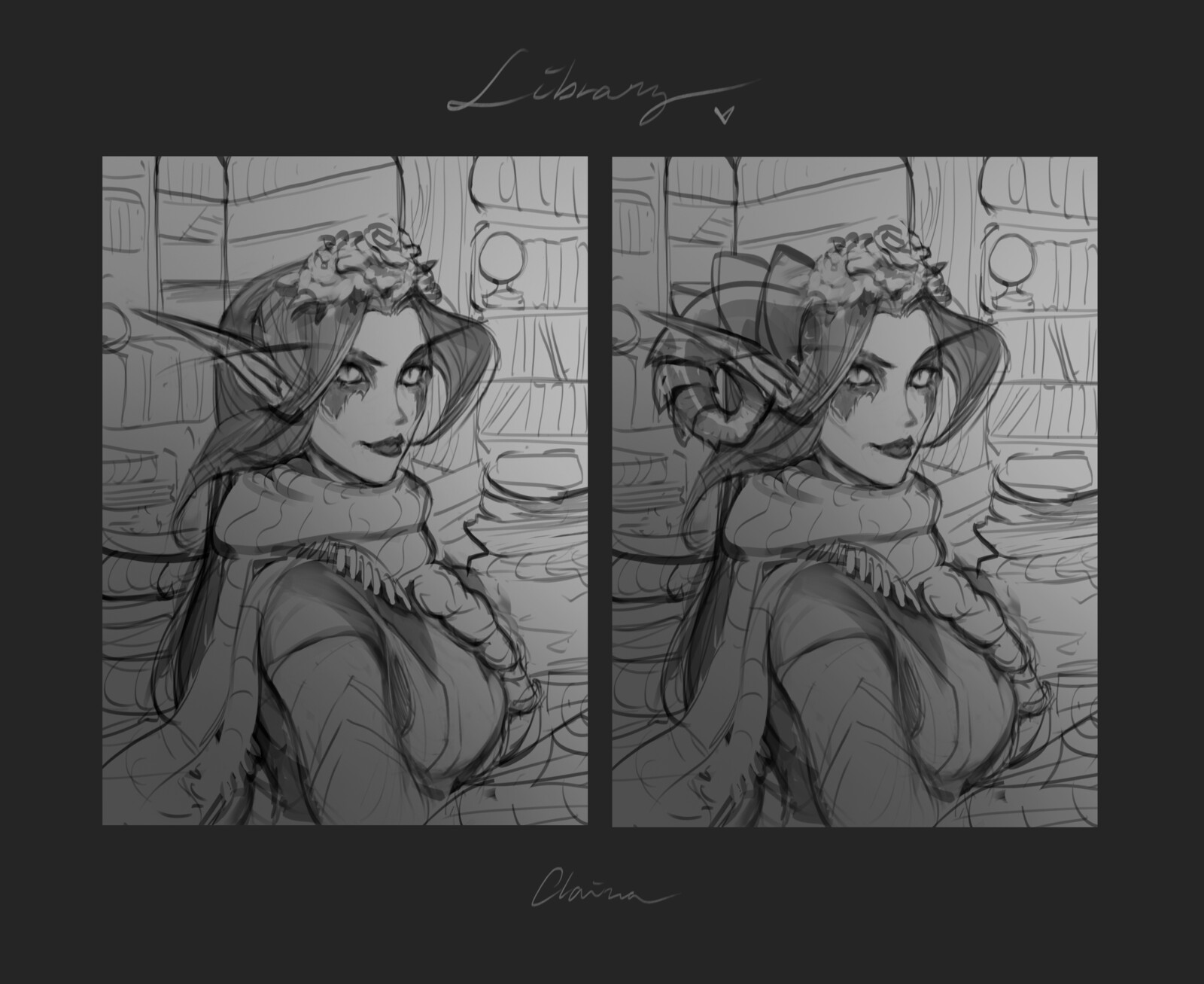 second portrait - drafts