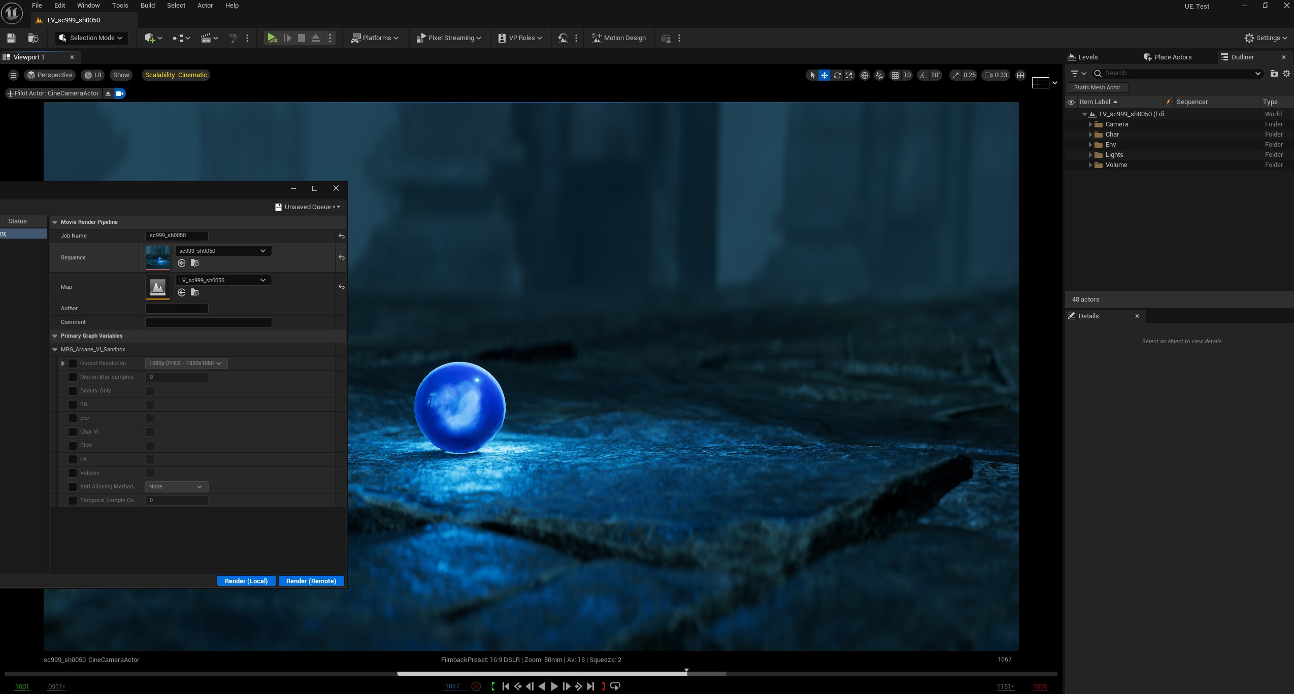 As I want to reuse this render setup I exposed some parameters, allowing me to select which render layer I want to render, in which resolution, samples count and much more 