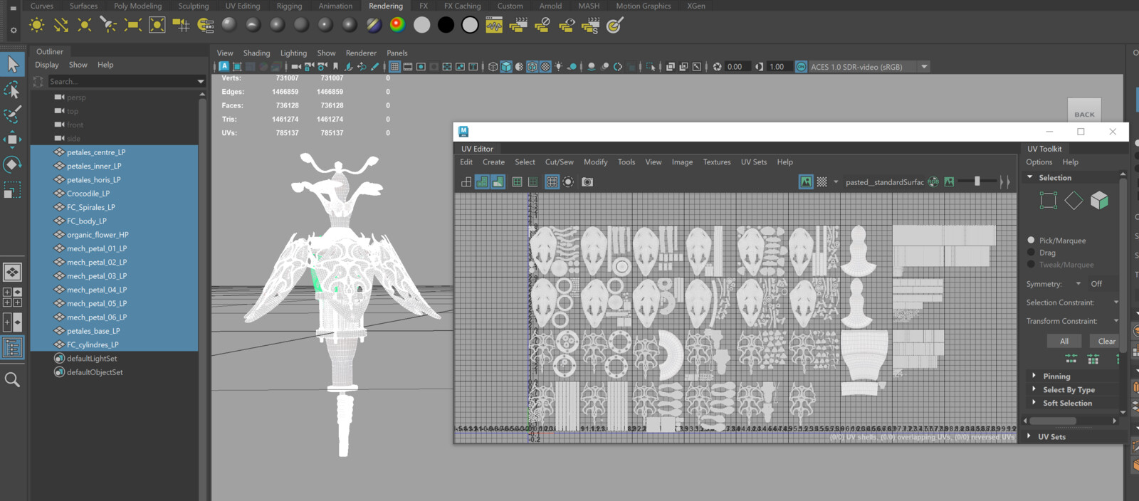 UV mapping in Maya