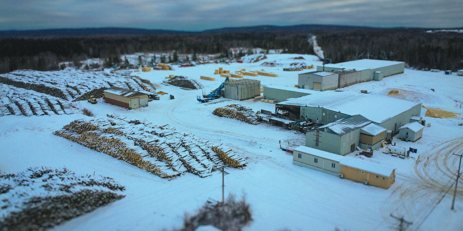 St-Alphonse-de-Caplan, Usine à bois, Drone Shot