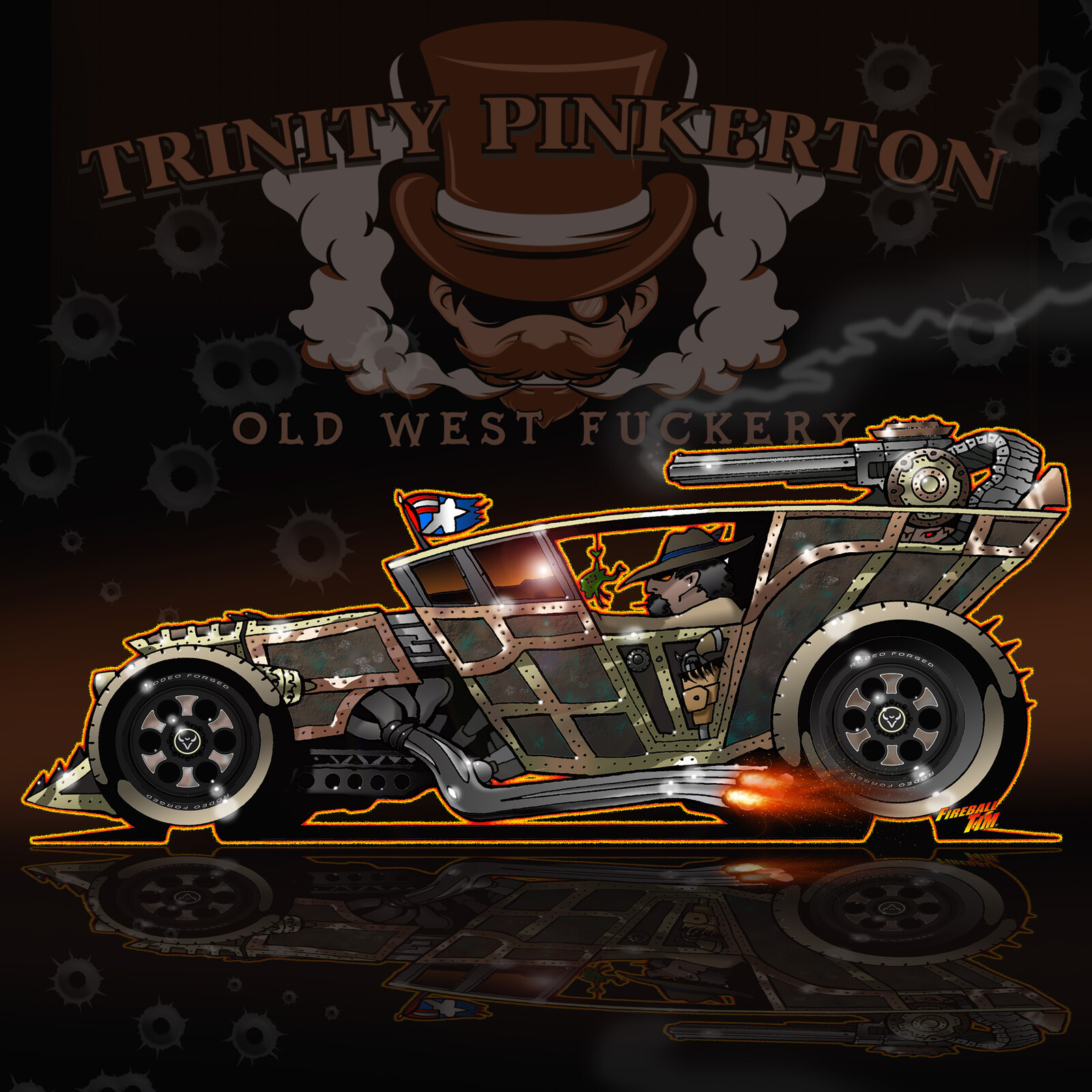 Trinity Pinkerton Hot Rod by Fireball Tim