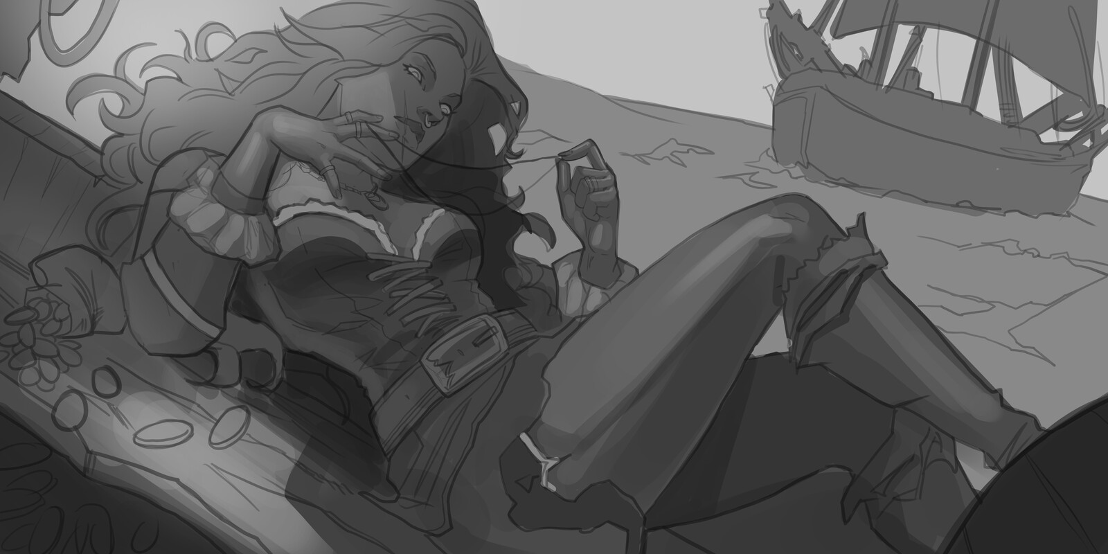 greyscale, figuring out how to light the scene
