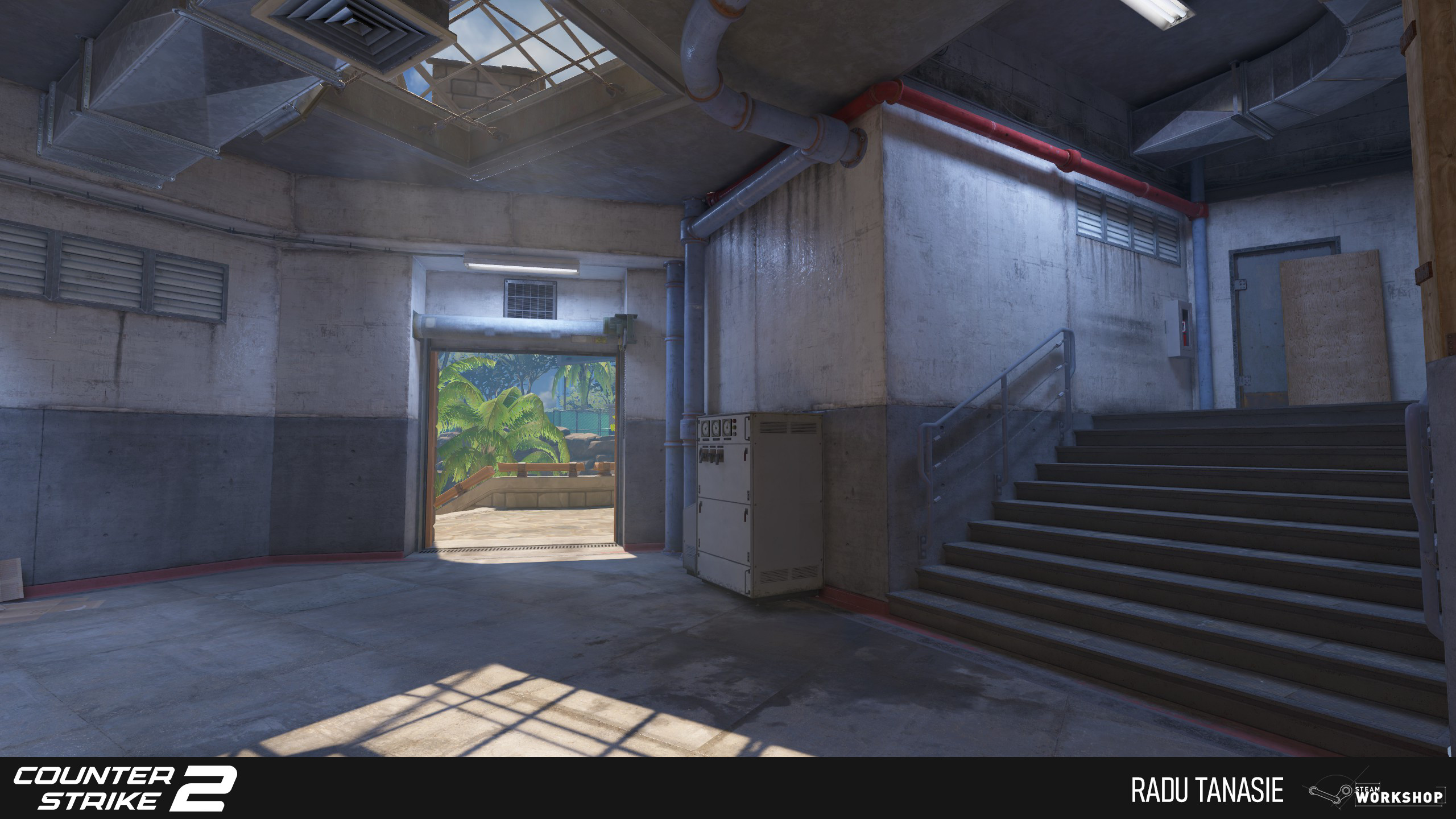 One of the maintenance/behind the scenes area in the map.