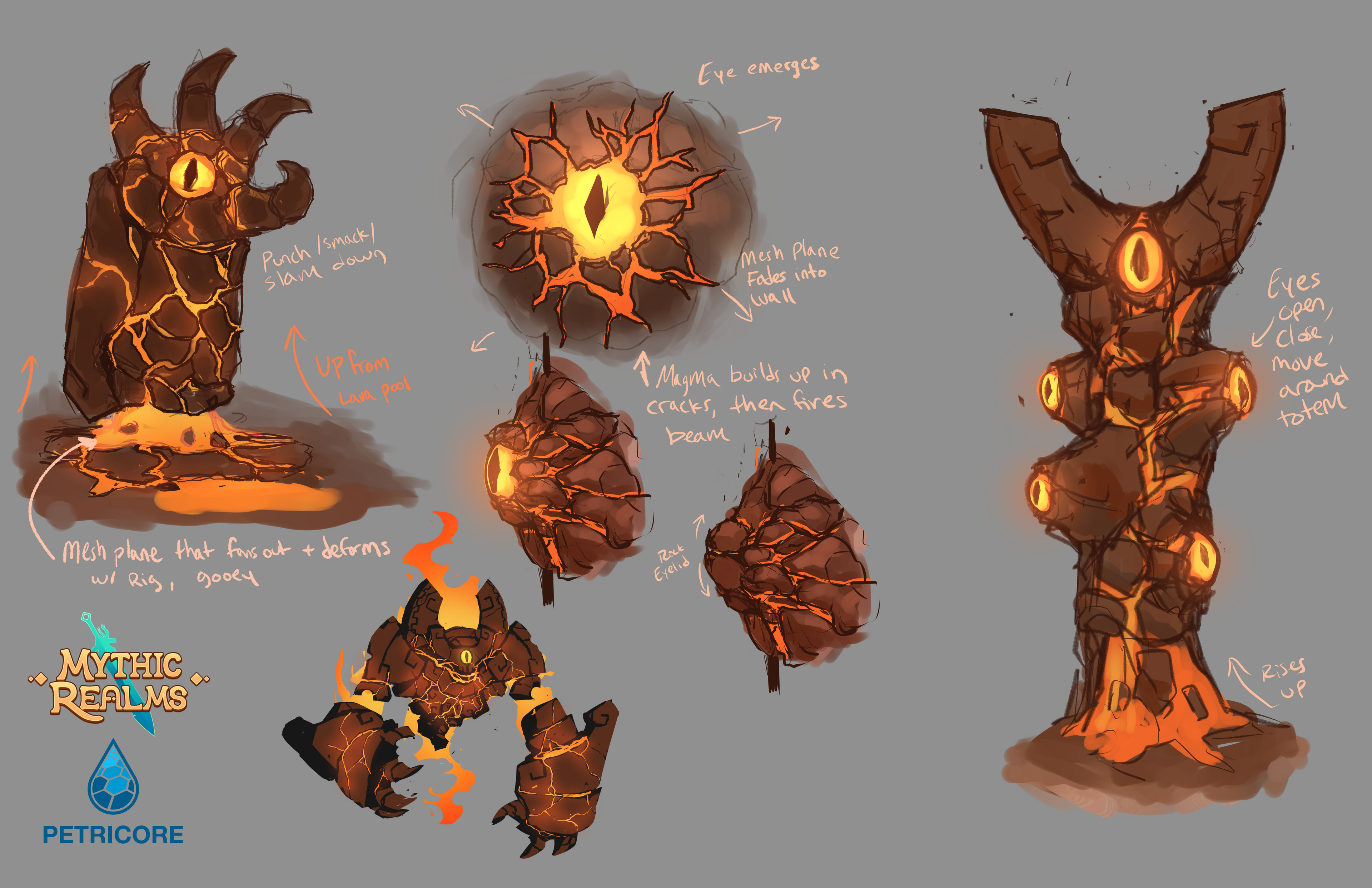 Golem "appendages" concepts - designing how the golem appears in your room other than its main form