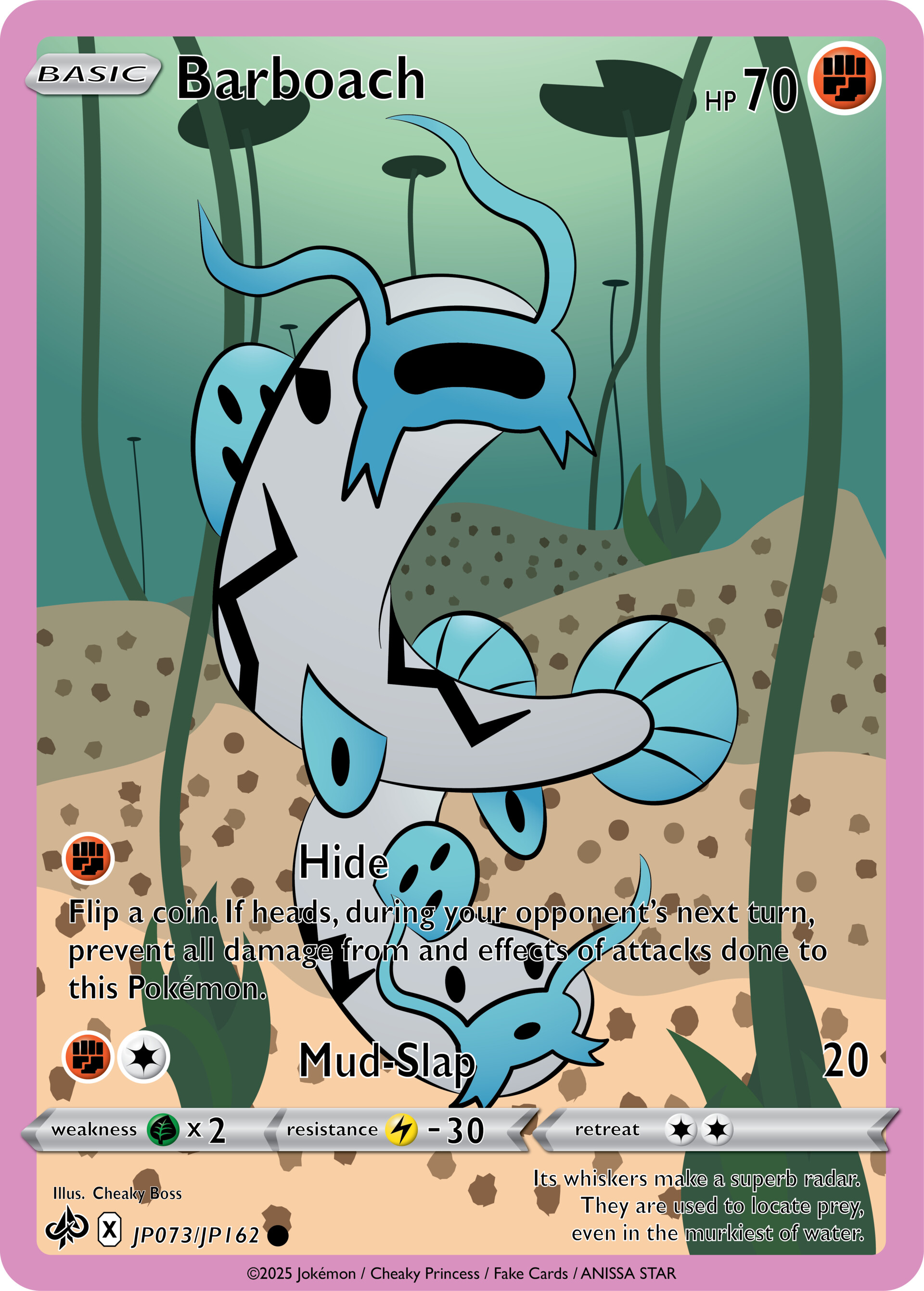 ArtStation - Barboach Fan art Pokmon card design ArtStation - Barboach Fan art Pokmon card design