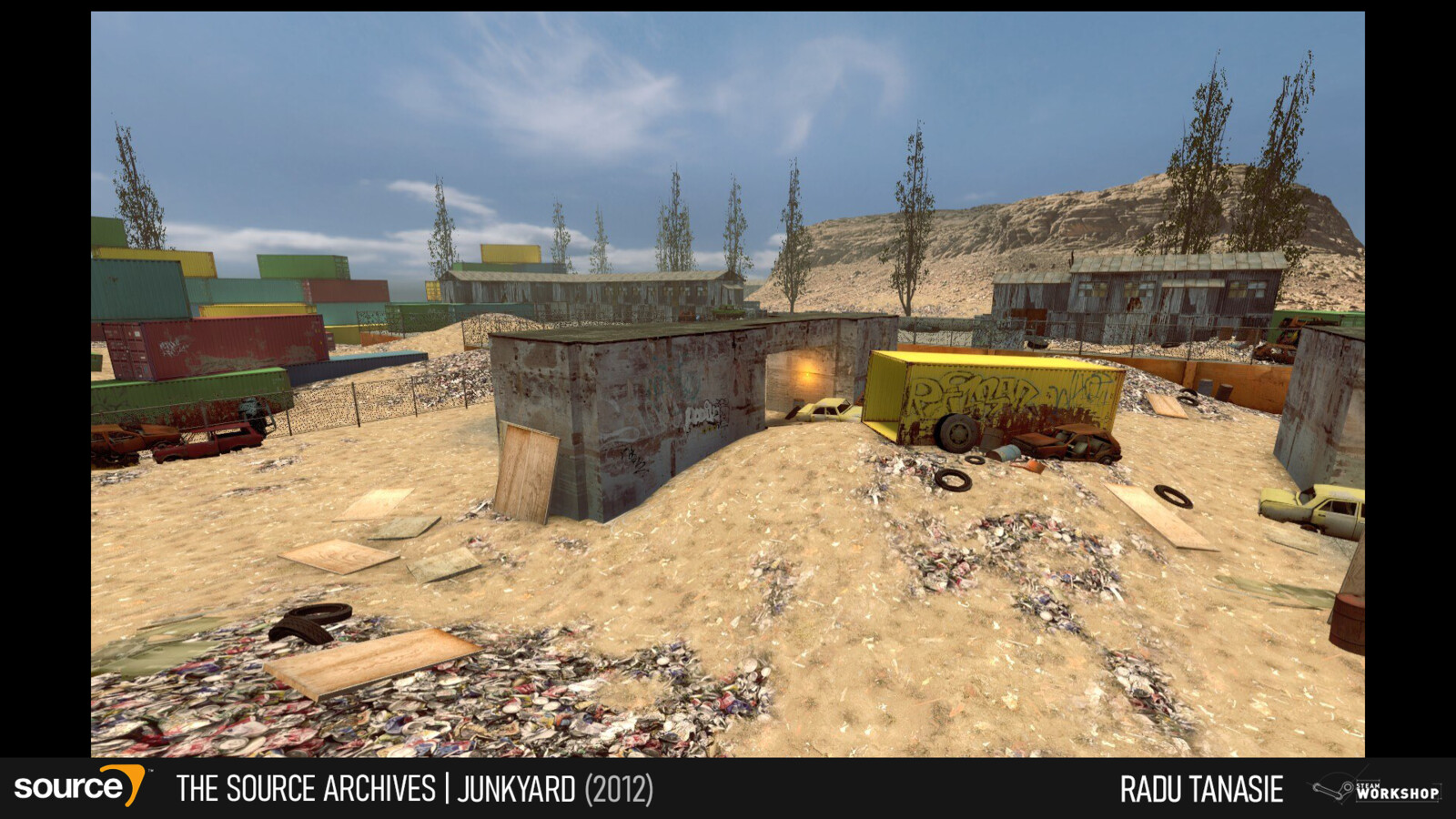 Junkyard is an arena map for Counter-Strike: Source designed as part of the FPS Banana junkyard contest. The map got placed in 4th spot.