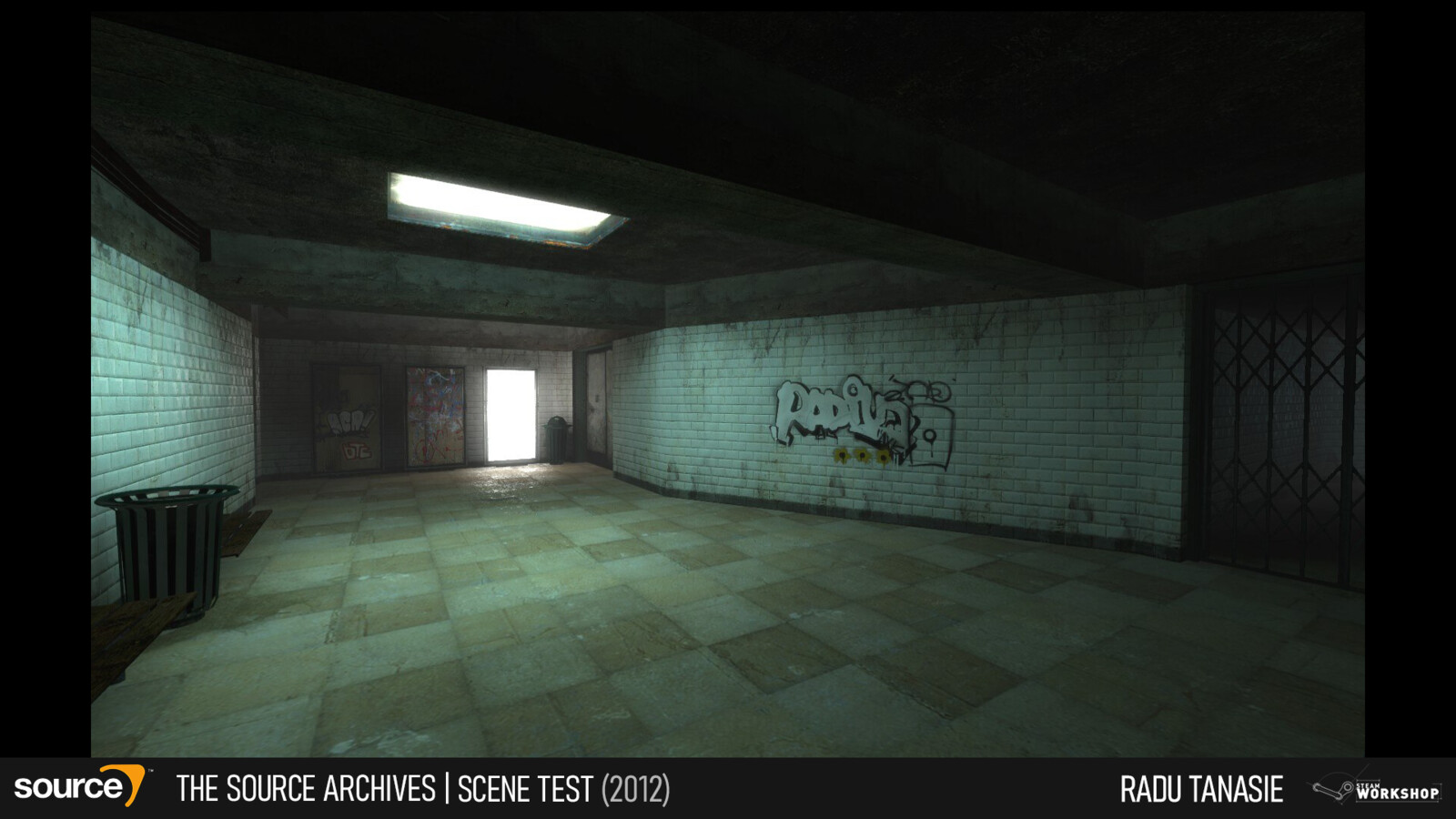 Subway scene created in Half-Life 2