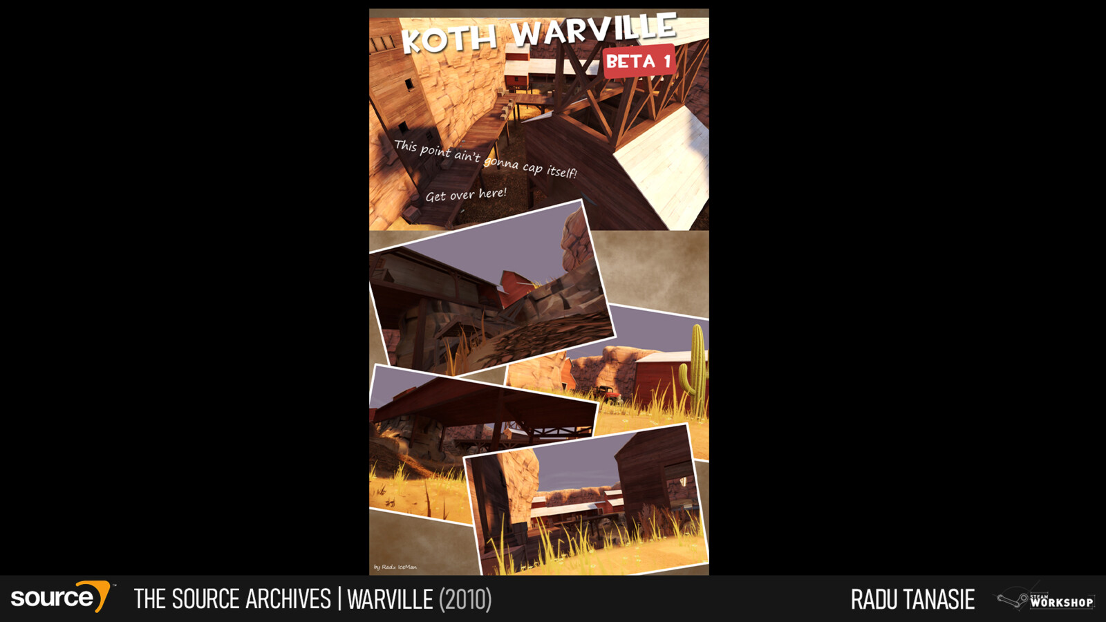 Warville is a king of the hill map for Team Fortress 2. The map was created as part of an 11 day challenge on World of Level Design.