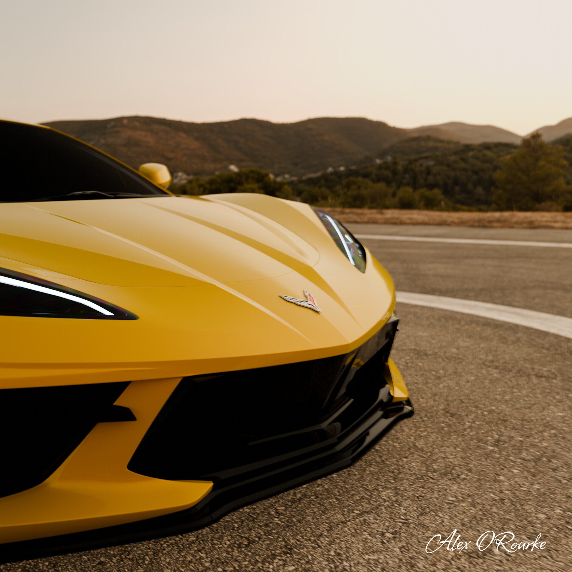 ArtStation - 2021 Chevy c8 Corvette Animation