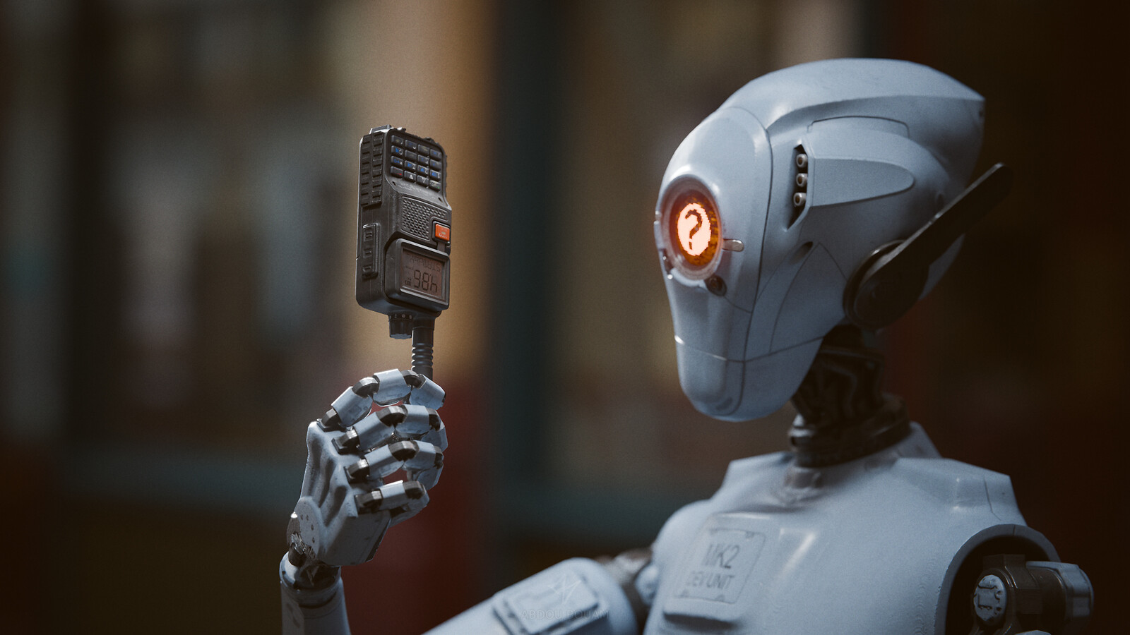 Extra Render 1, featuring the robot "Simurgh" from my game