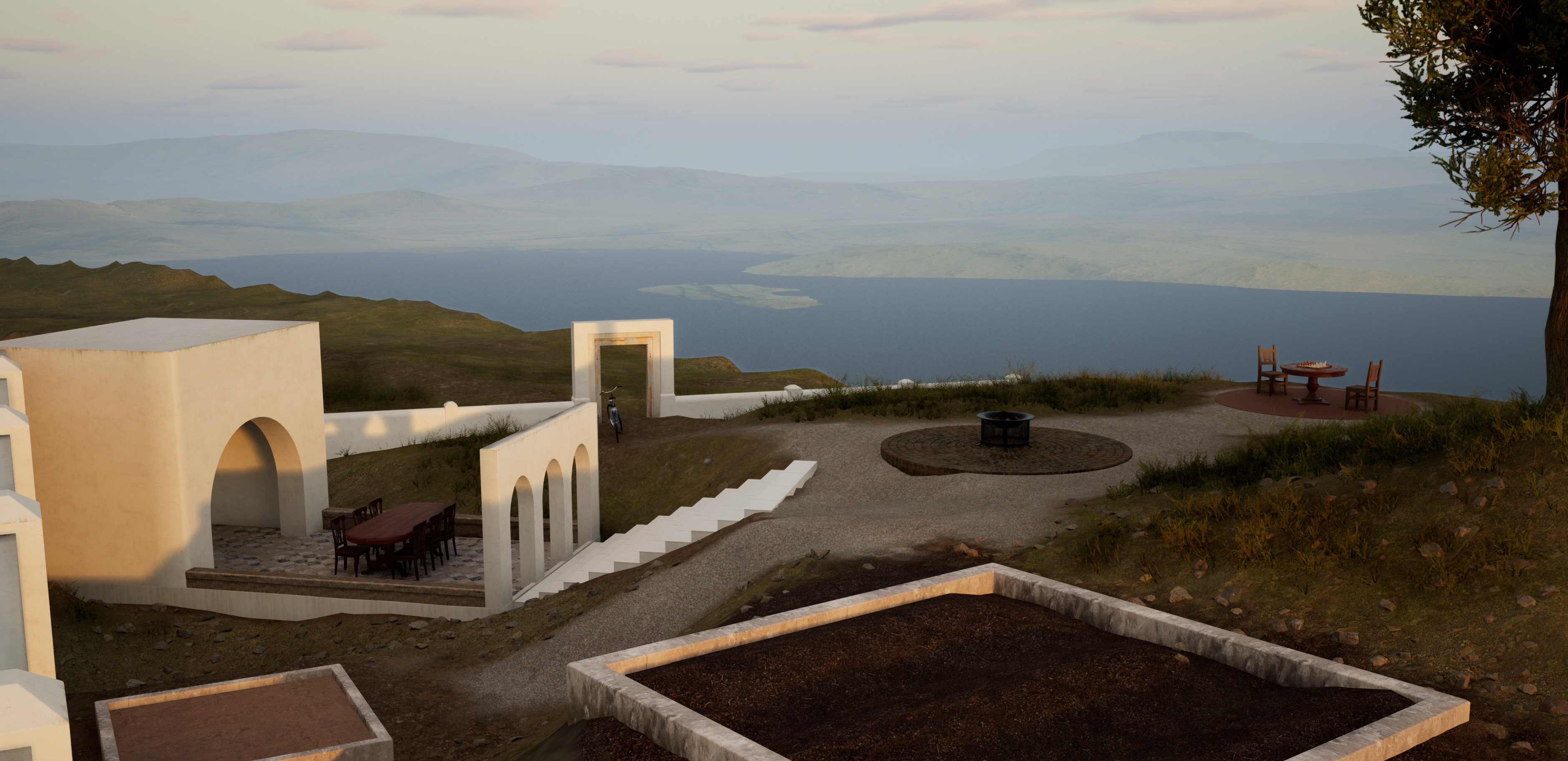 Early concept environment for the 'Garden' level I designed during pre-production