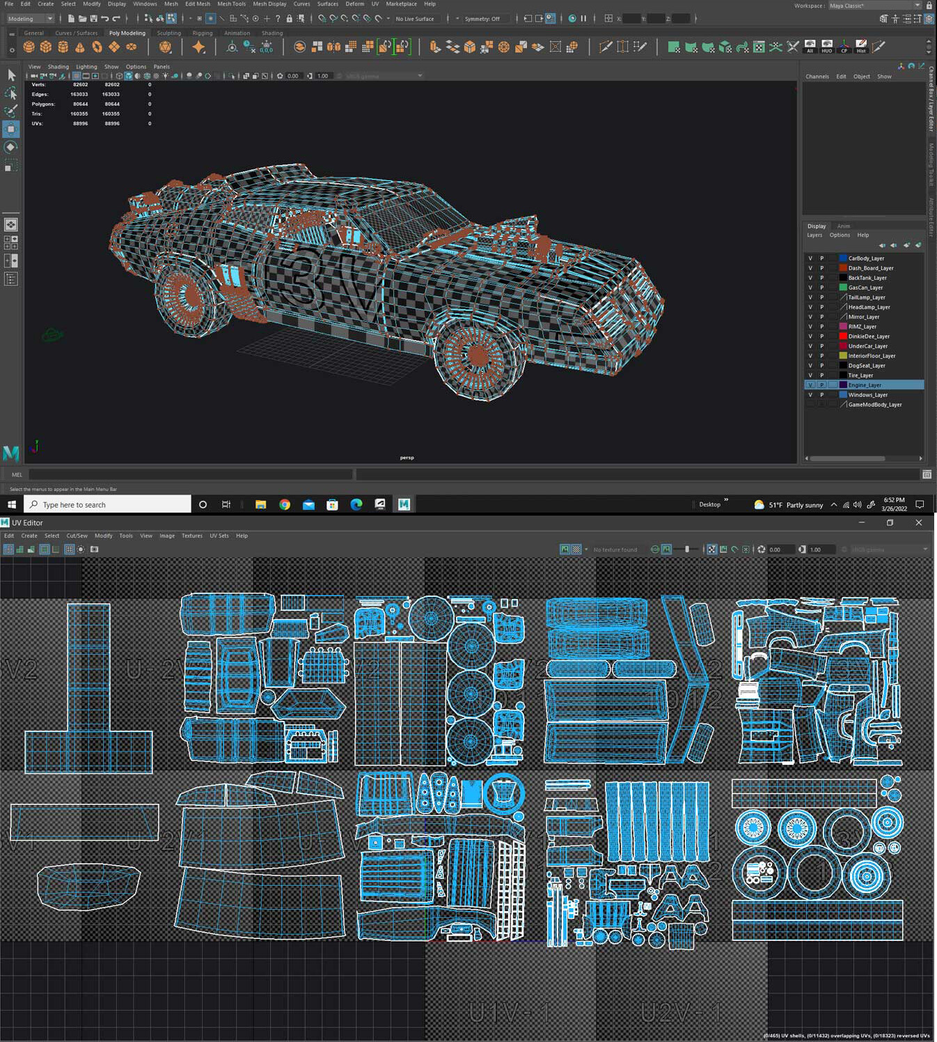 UV Layout Maya