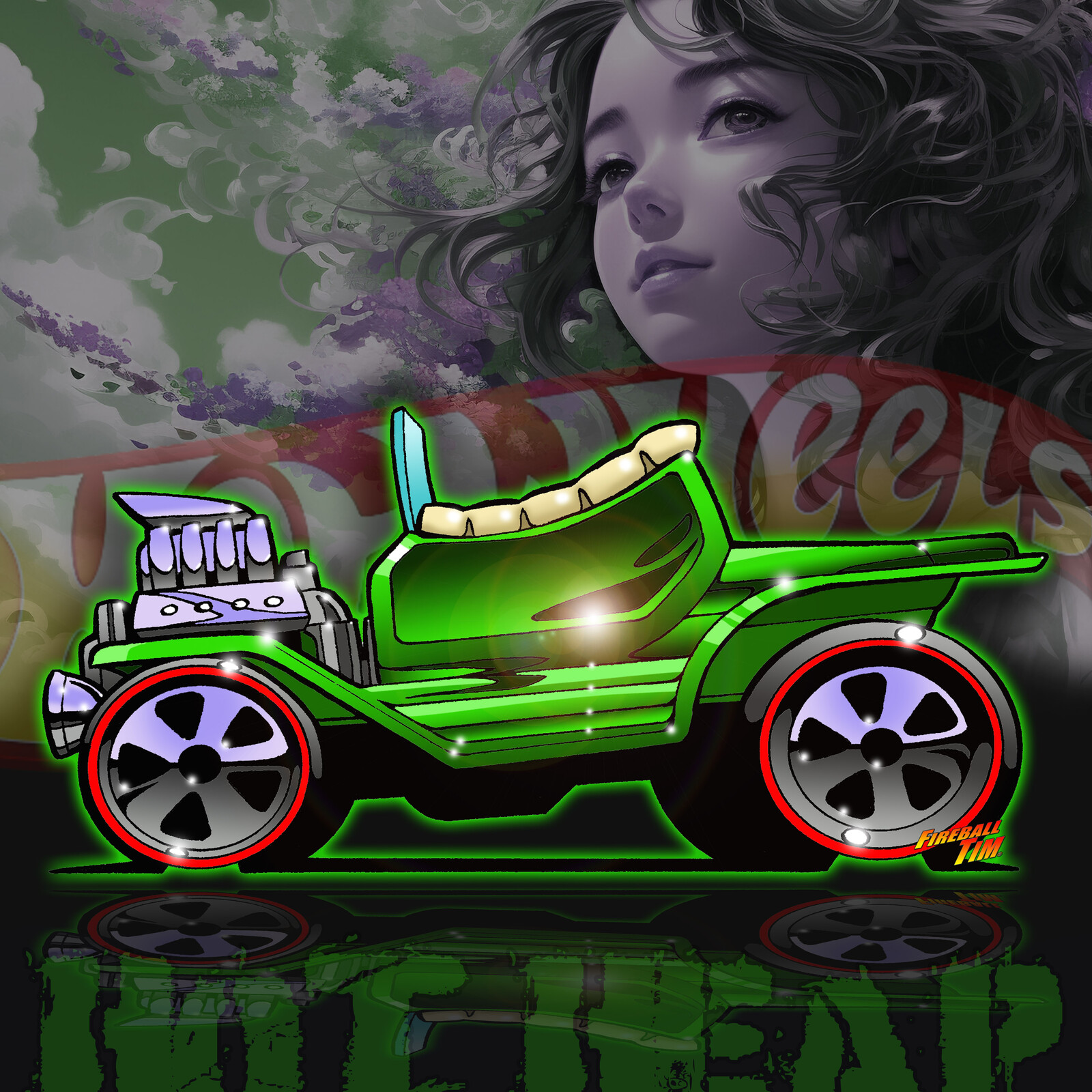 Hot Wheels Hot Heap Art by Fireball Tim