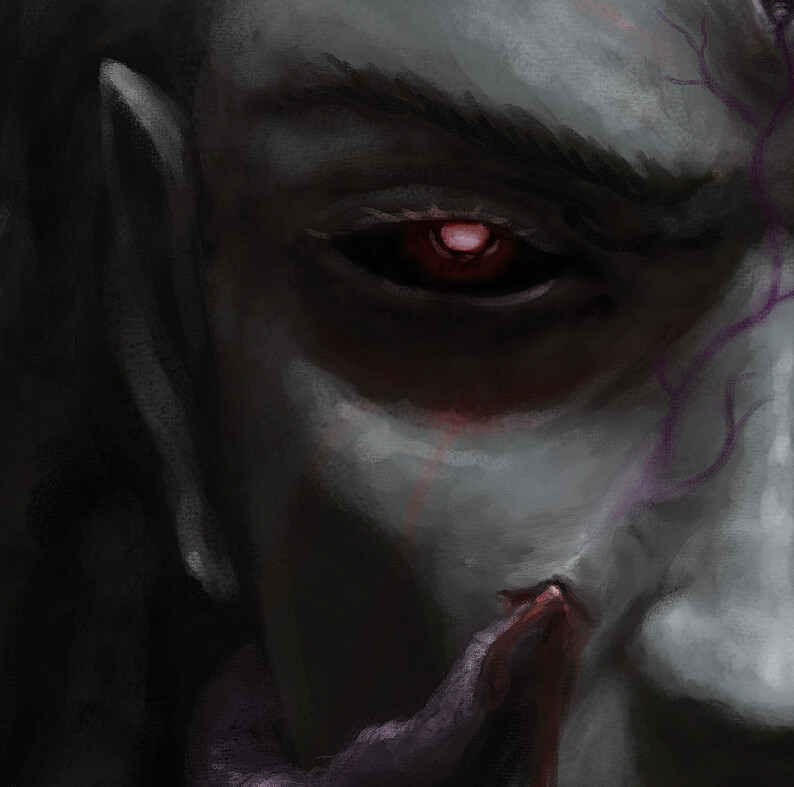 Details of the face.
