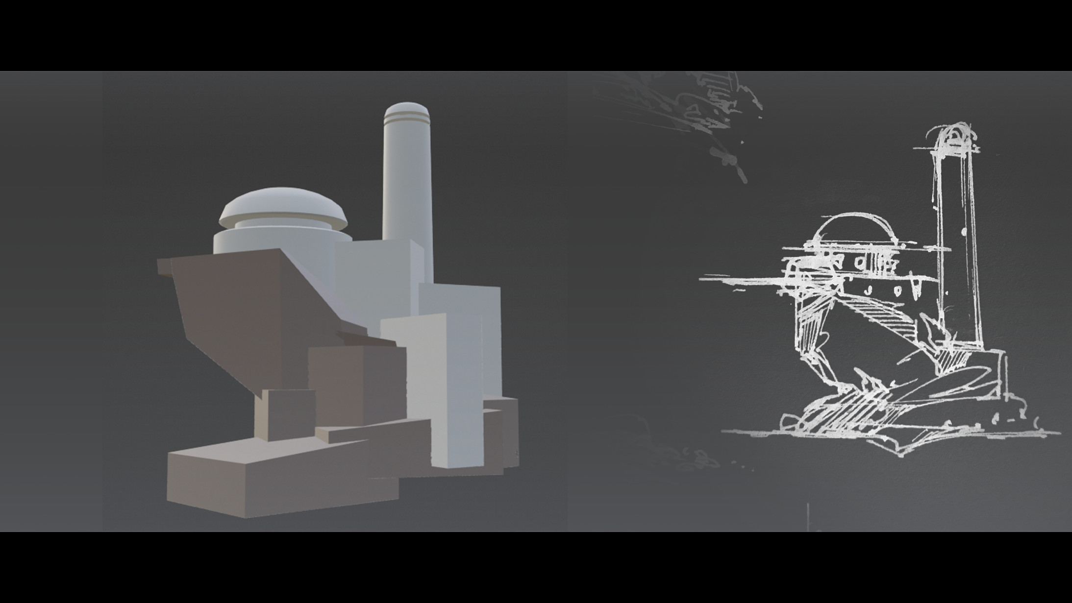 Initial sketches/Blockout
