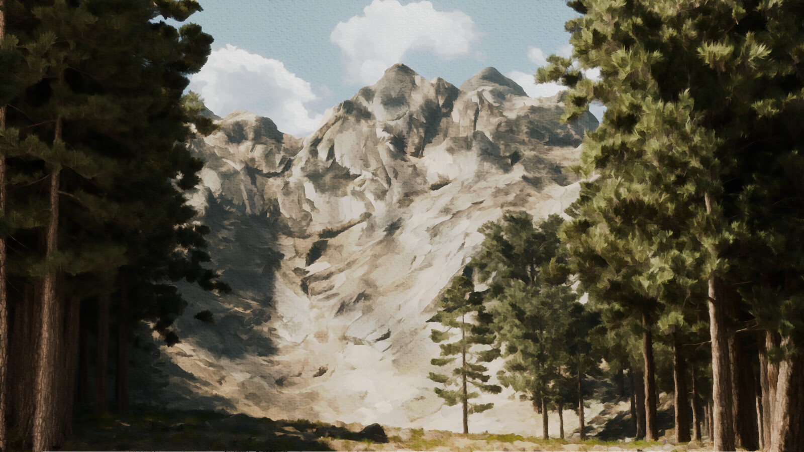 At the Foot of the Mountain
