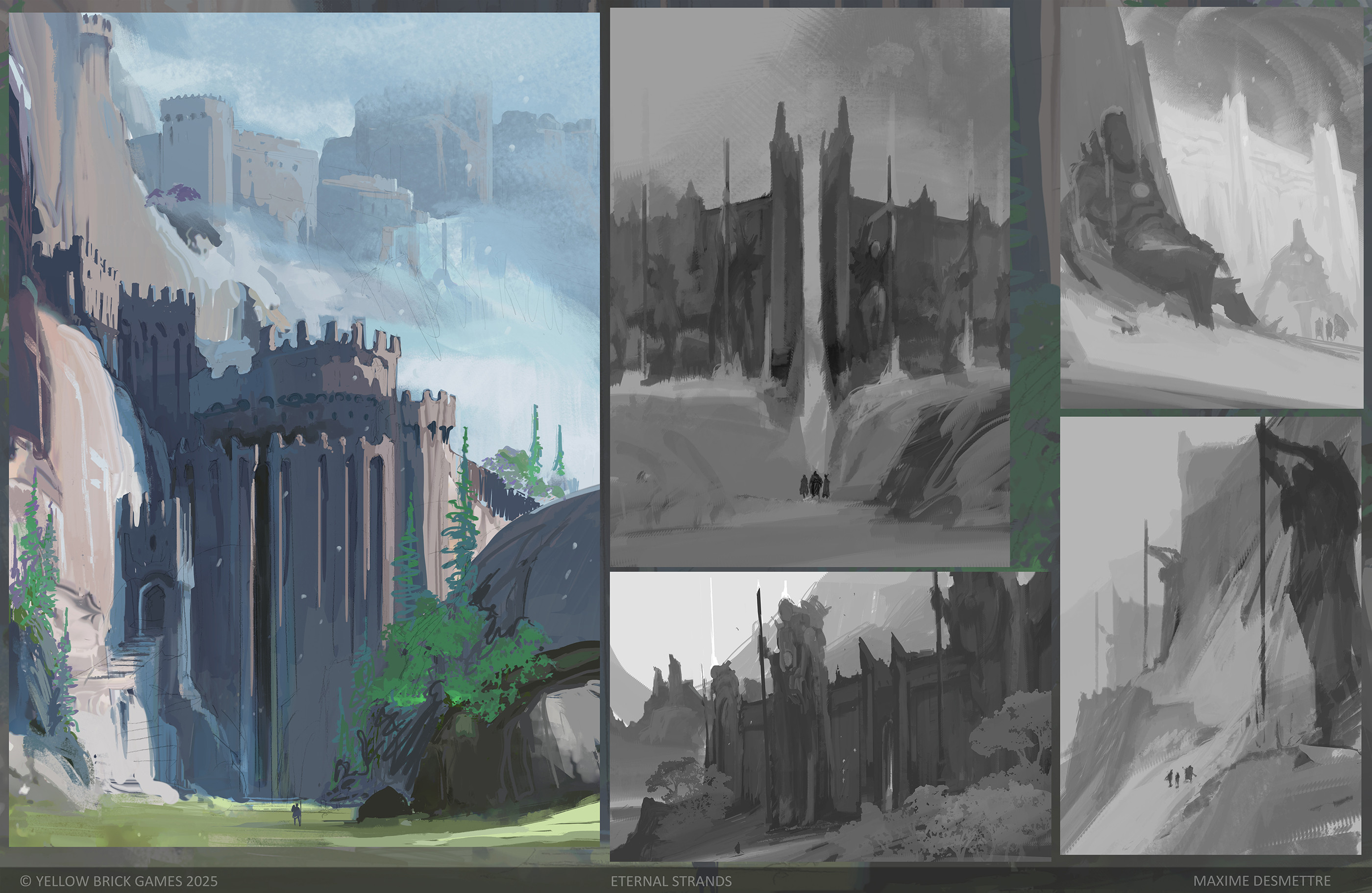 Early thematic exploration (quick sketches)