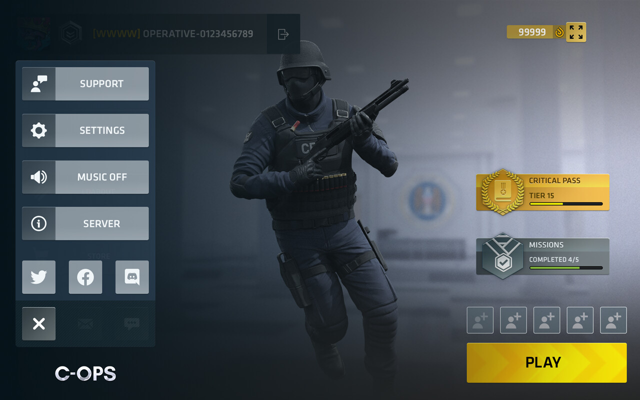 Mock-up version #2 - Expanding menu.