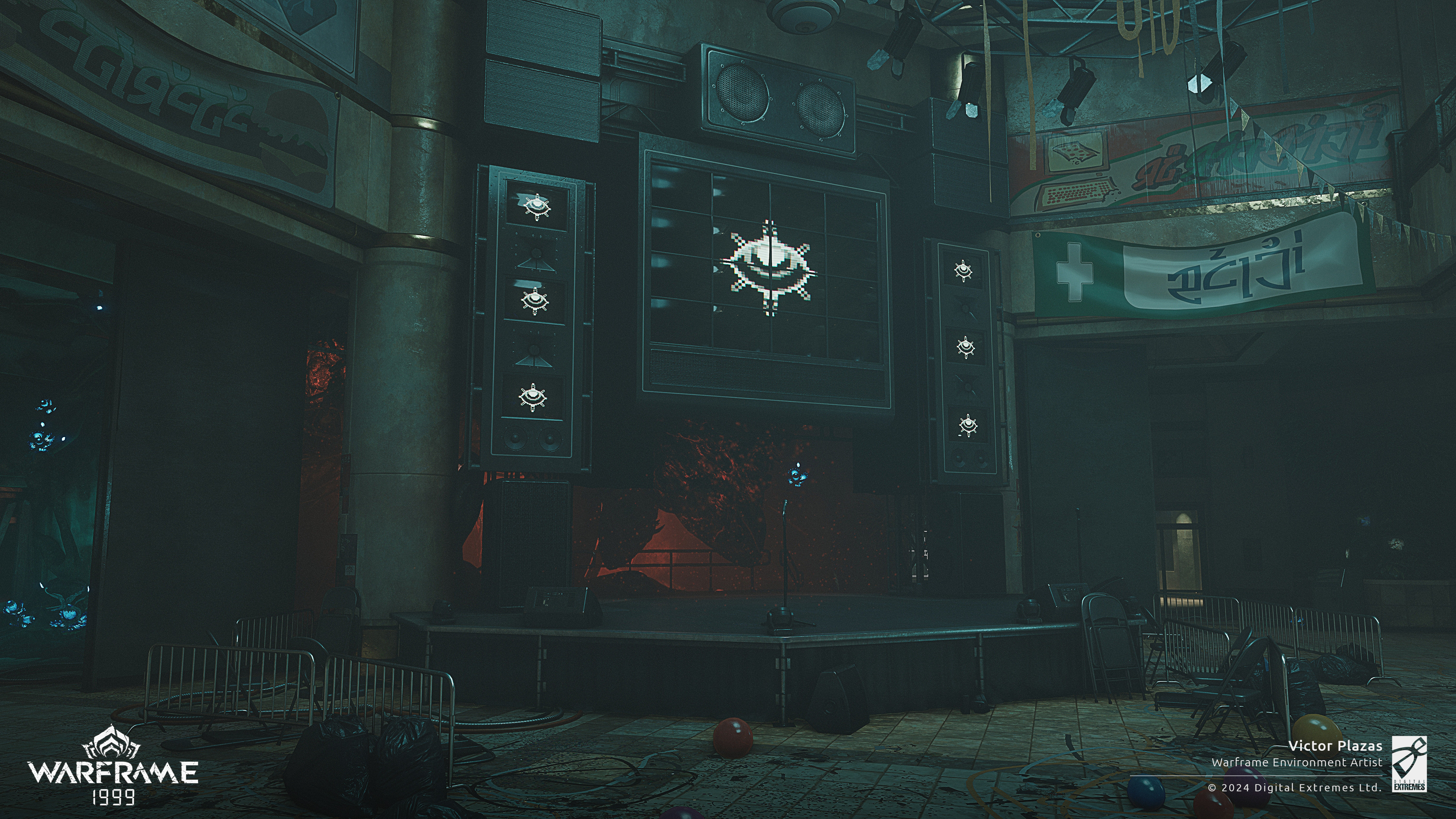 Level Artist: Aaron Hoffmann
I worked on the stage creating the platform and several props as speakers, lights, microphones