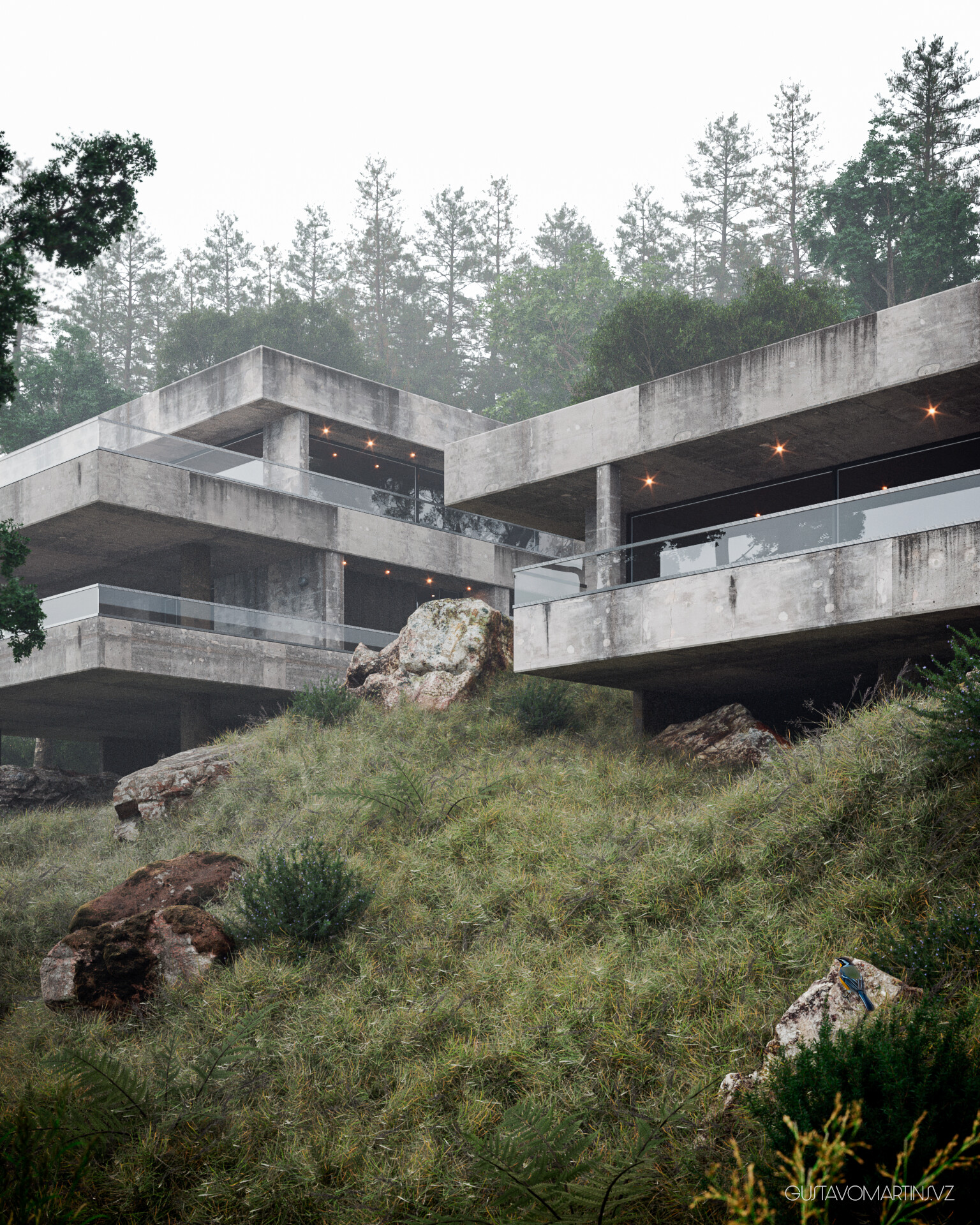ArtStation - The brutalist house