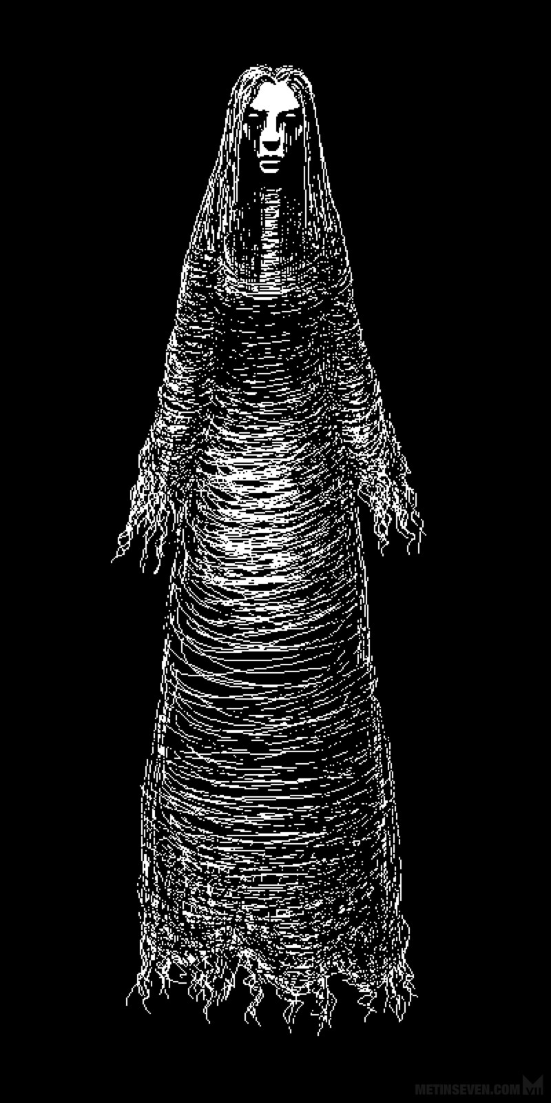 1-bit pixel sketch.