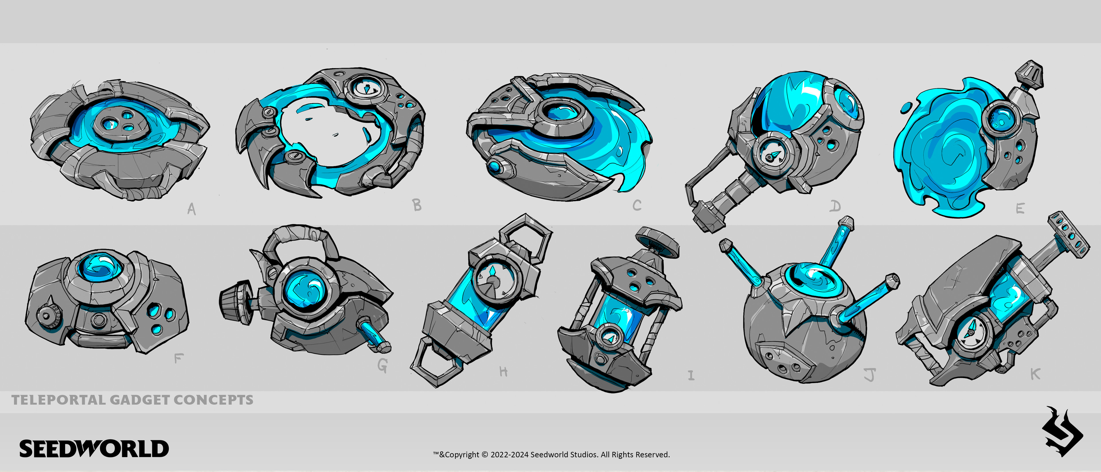 Teleportal throwable gadgets sketches