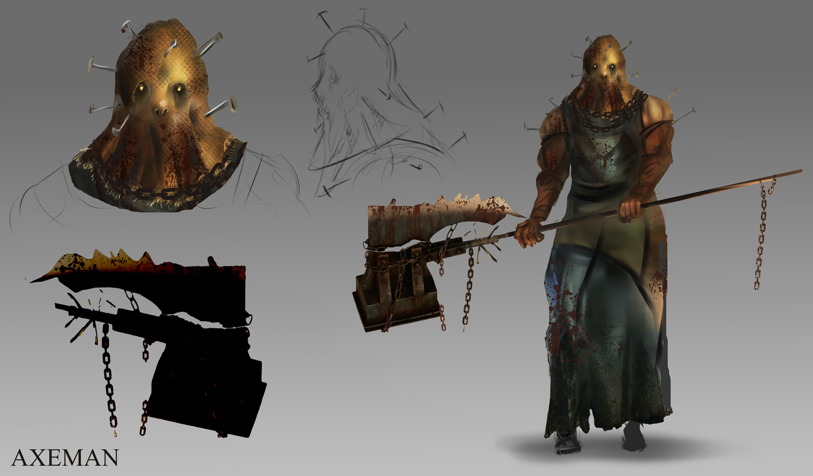 Axeman Resident Evil Creature Design