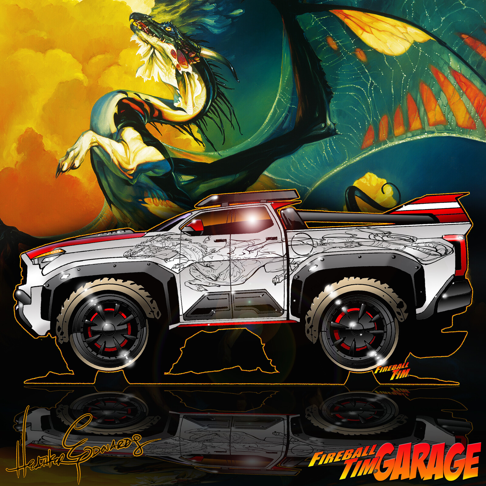 Dark Dragon Toyota Tacoma Art