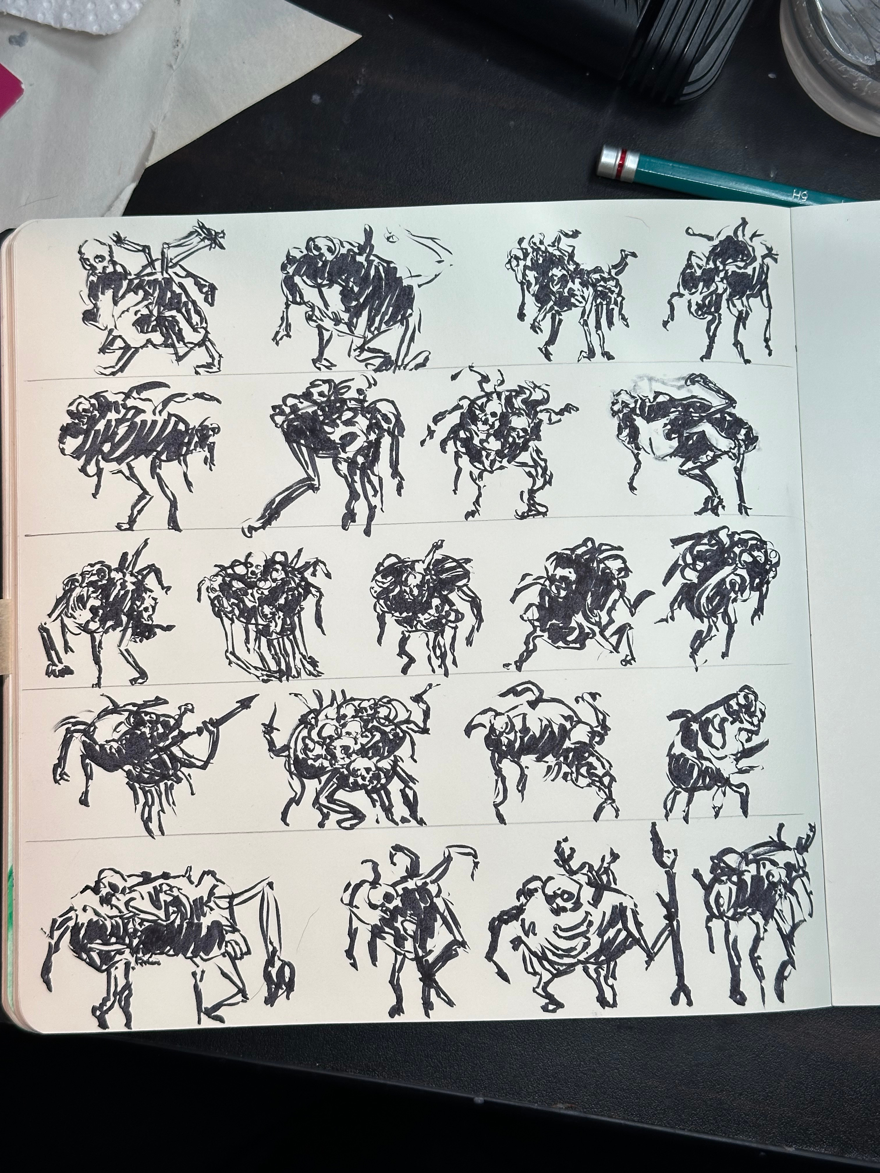 Thumbnail sketches.