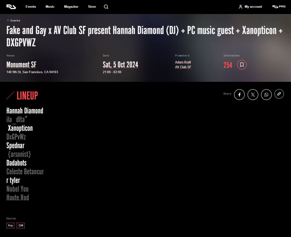 Event Page