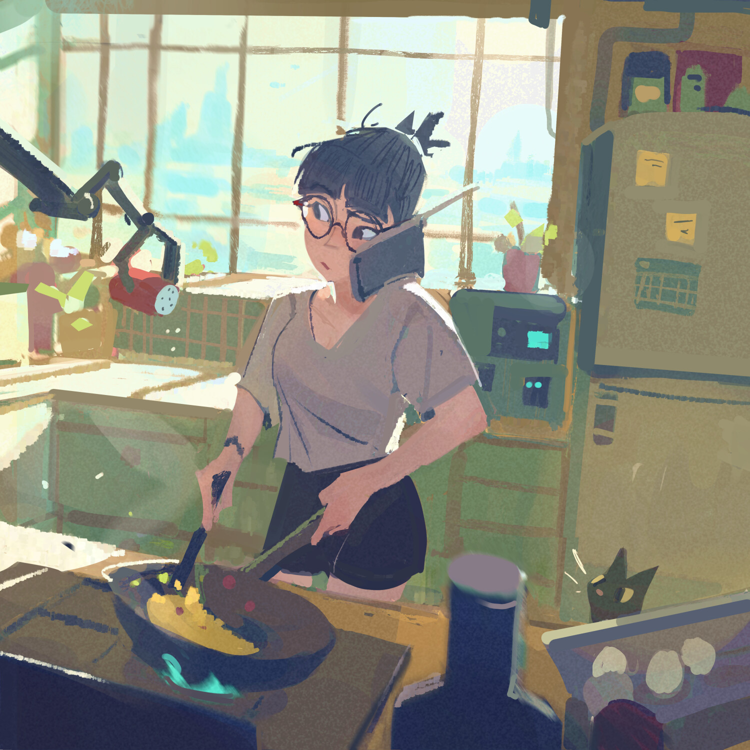 Morning with Robot