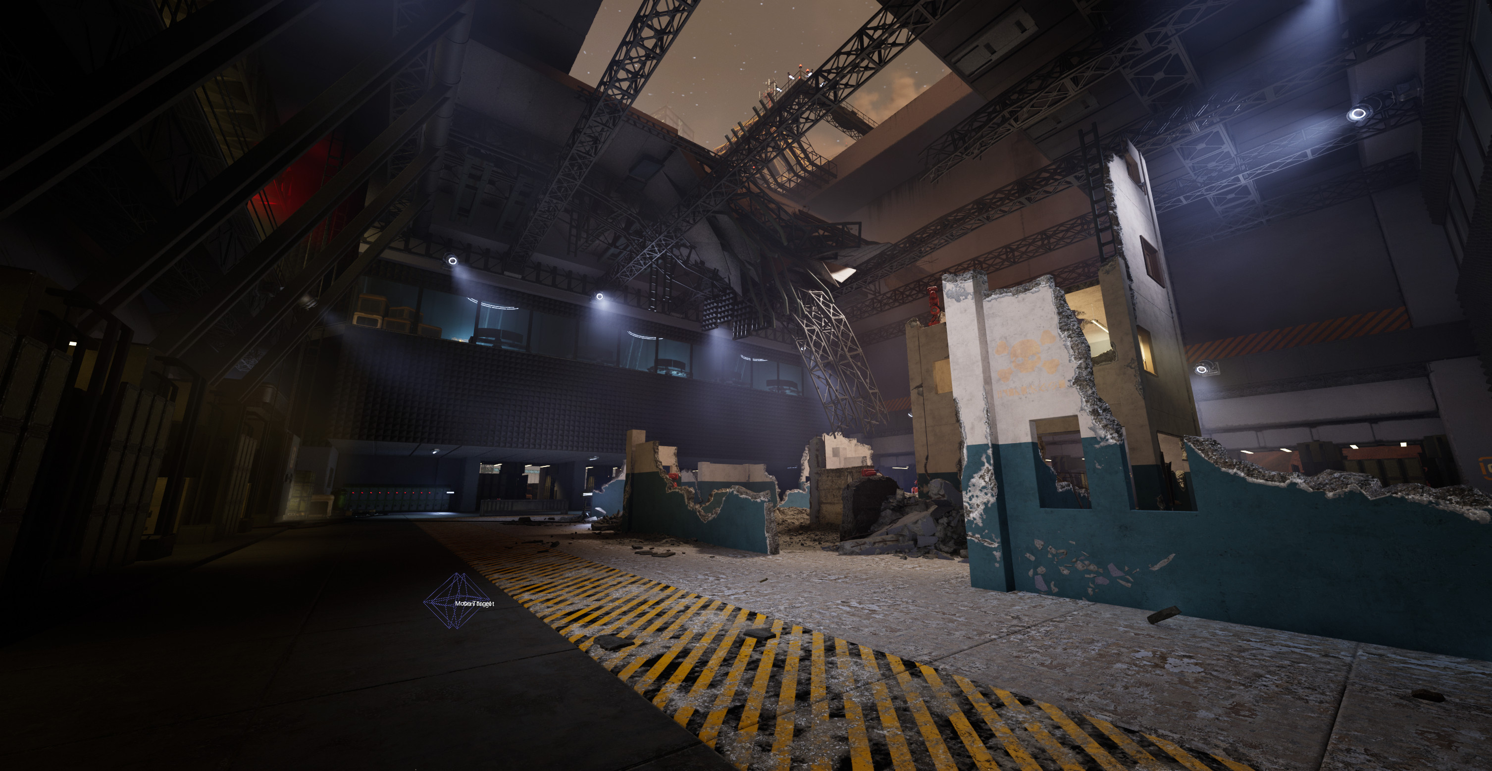 Interior of shoothouse