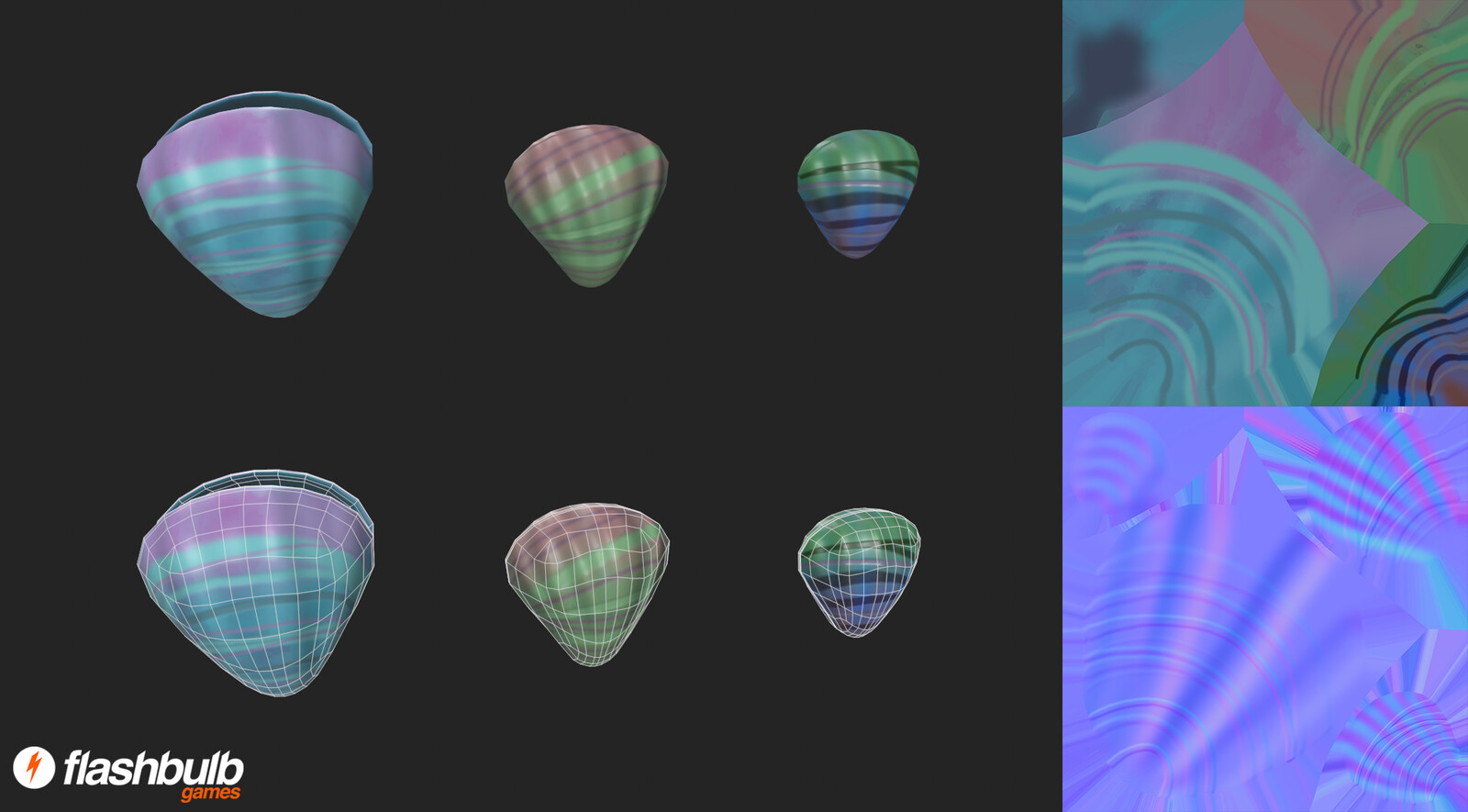Created a shared Atlas
Only made 3 different clams to mix and match