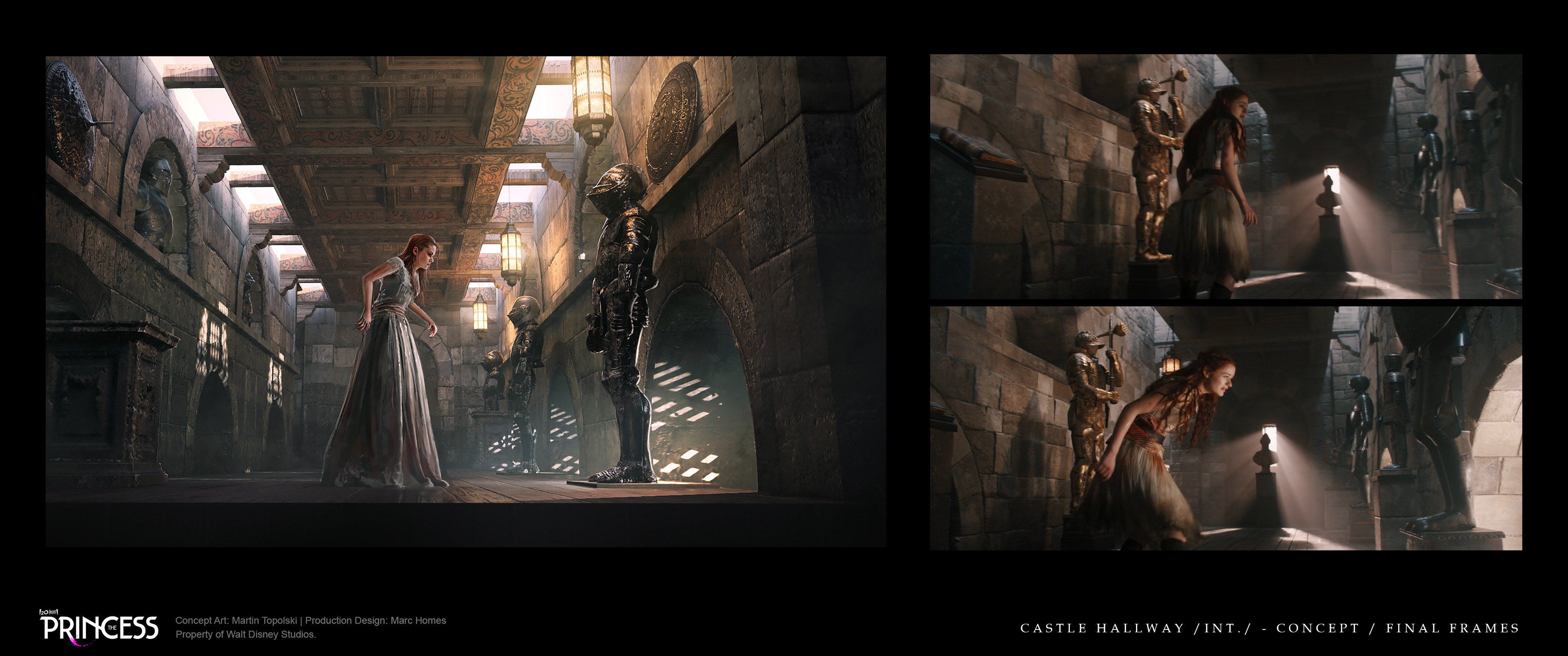 Castle Hallway /INT./ - Concept / Final Frames
