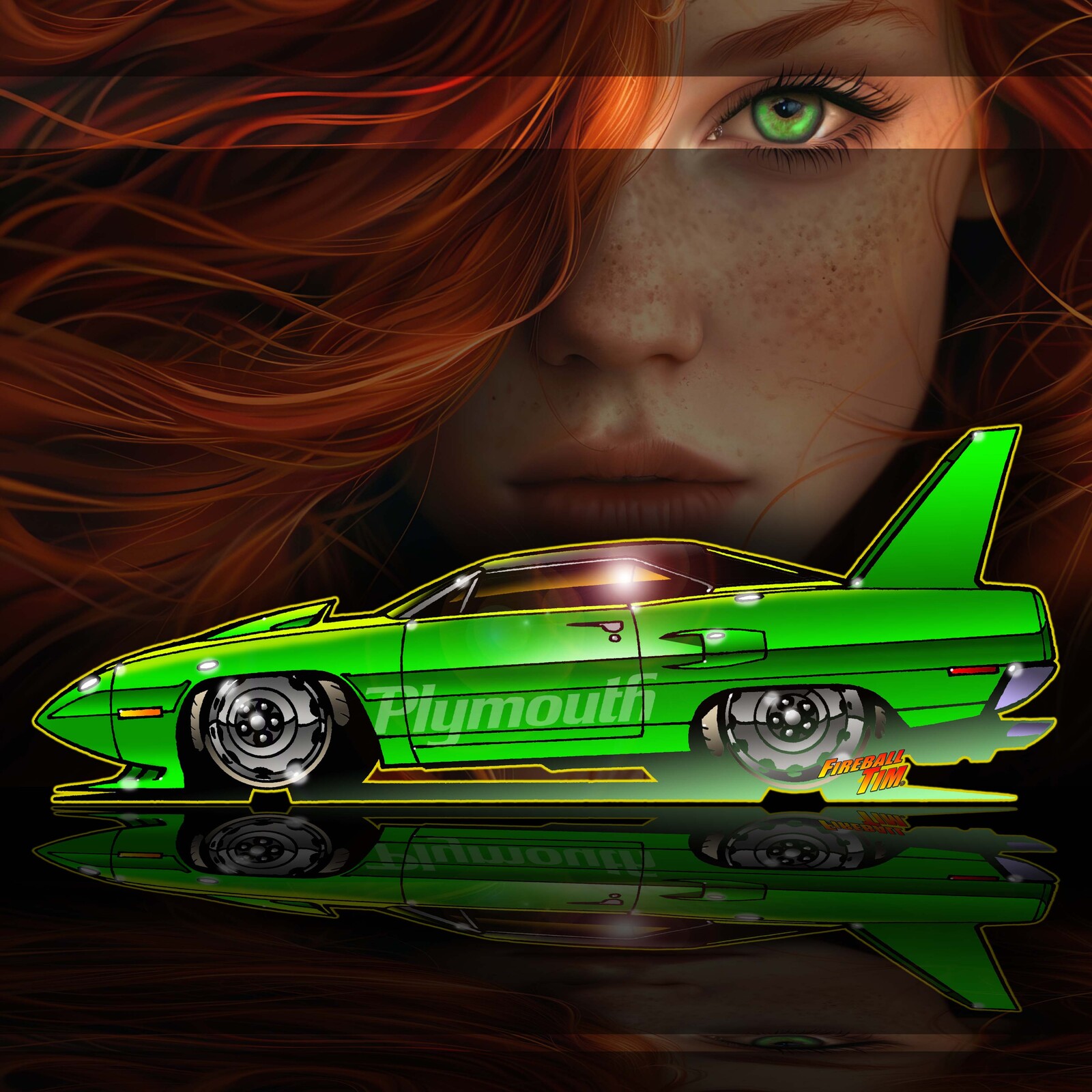 Plymouth Road Runner Superbird Art