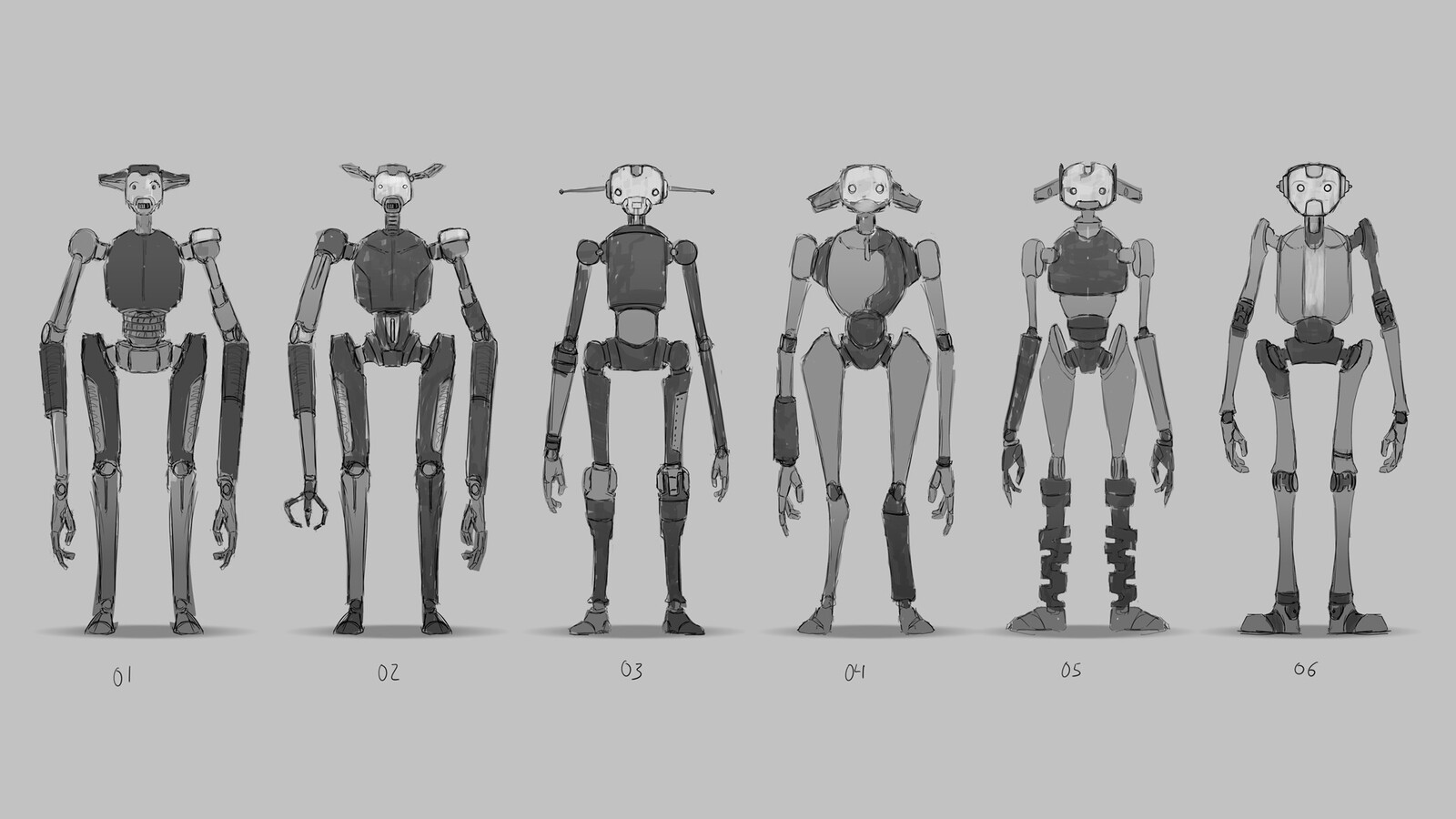 Sketch exploration Round 2. For the second exploration, I decided to take option 12 as a base but give it certain features that would feel a little more like a child and also make it feel like it has already been altered.