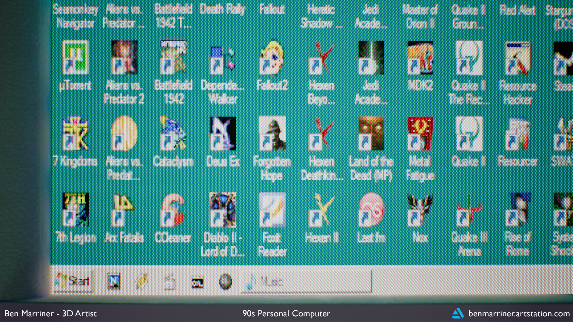 Ben Marriner's ArtStation Page - 90s Personal Computer