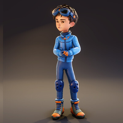 Blender Rigged Stylized Adventure Boy - Liam - Style 1