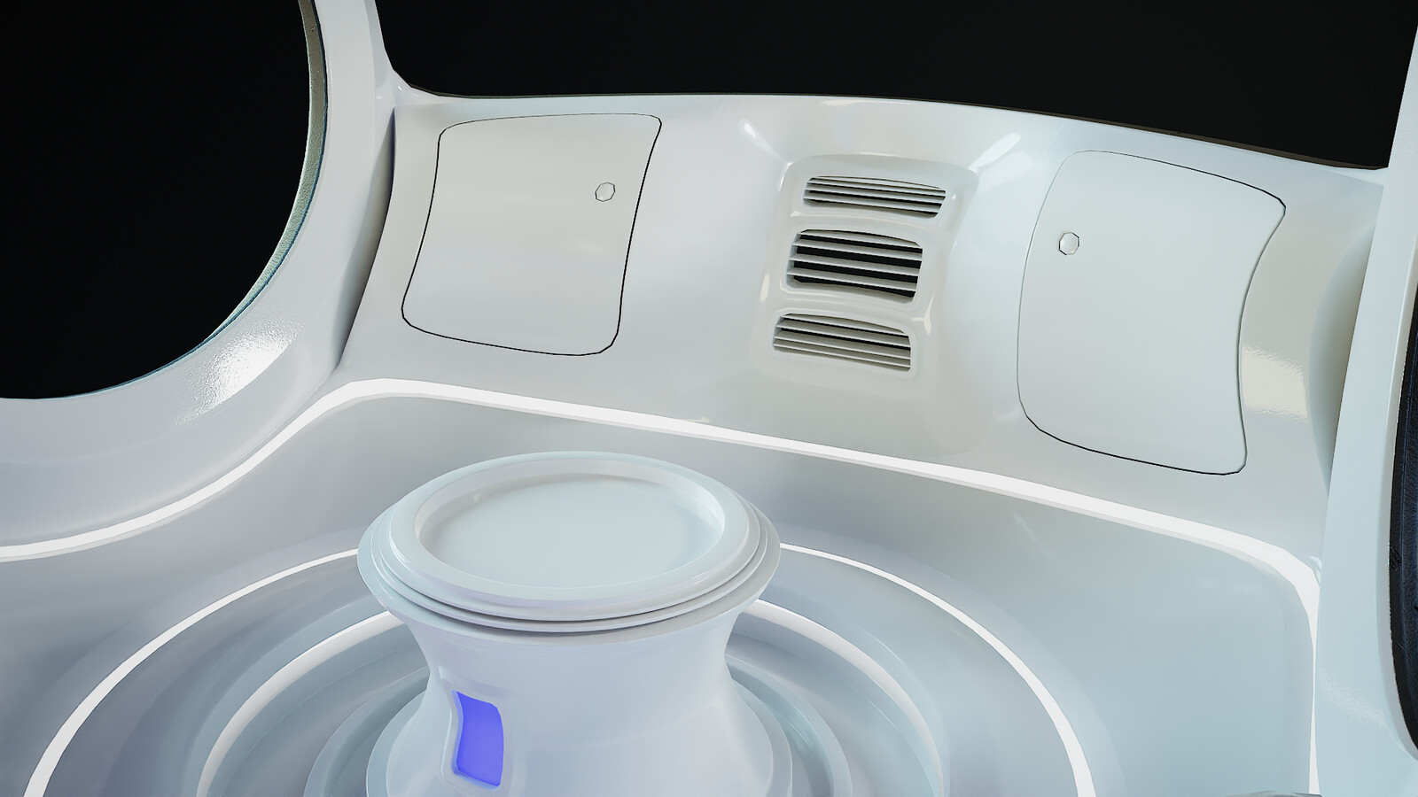 Pod - interior shot (vent/storage)